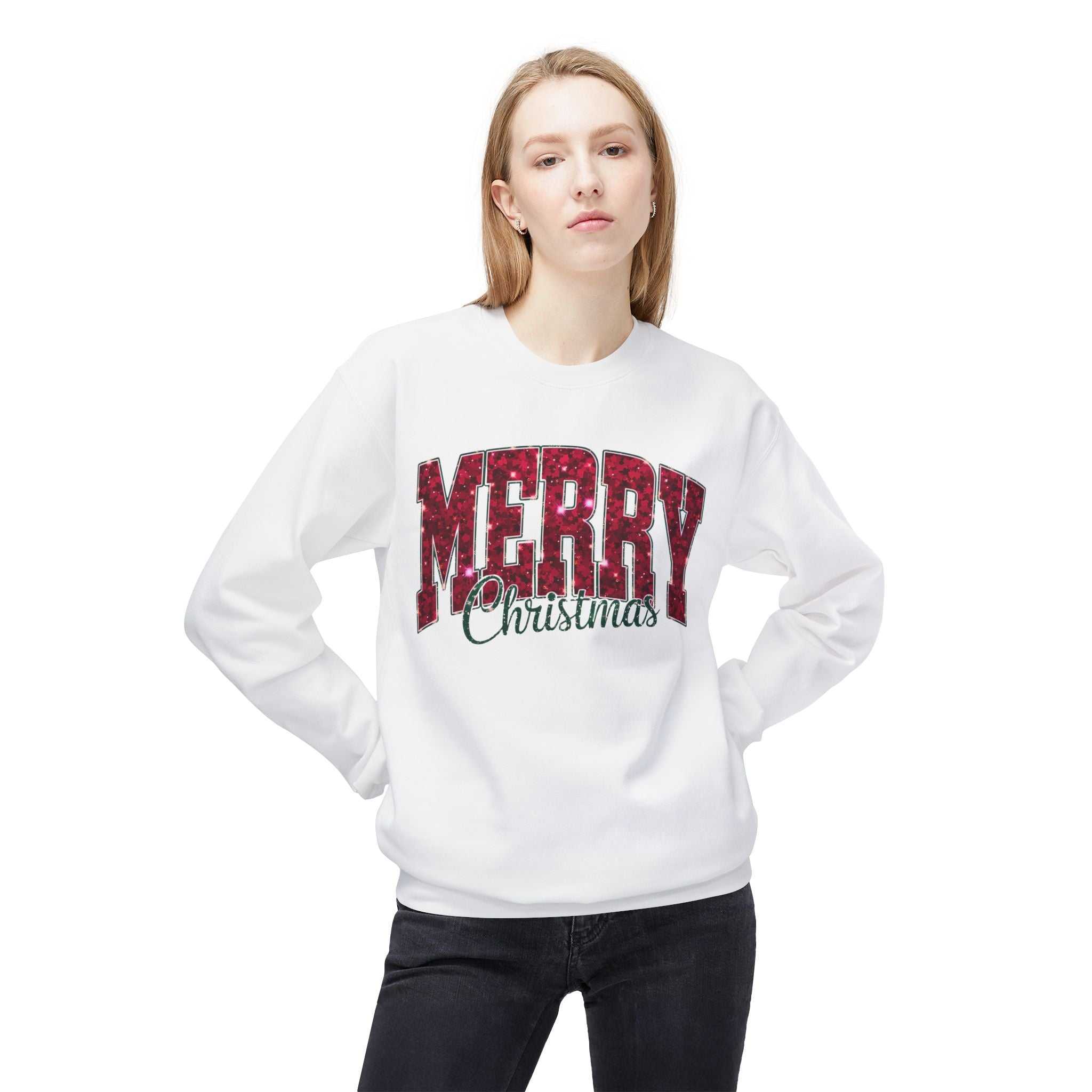 Merry Christmas Plaid Crewneck SweatshirtSweatshirtMerry Christmas Plaid