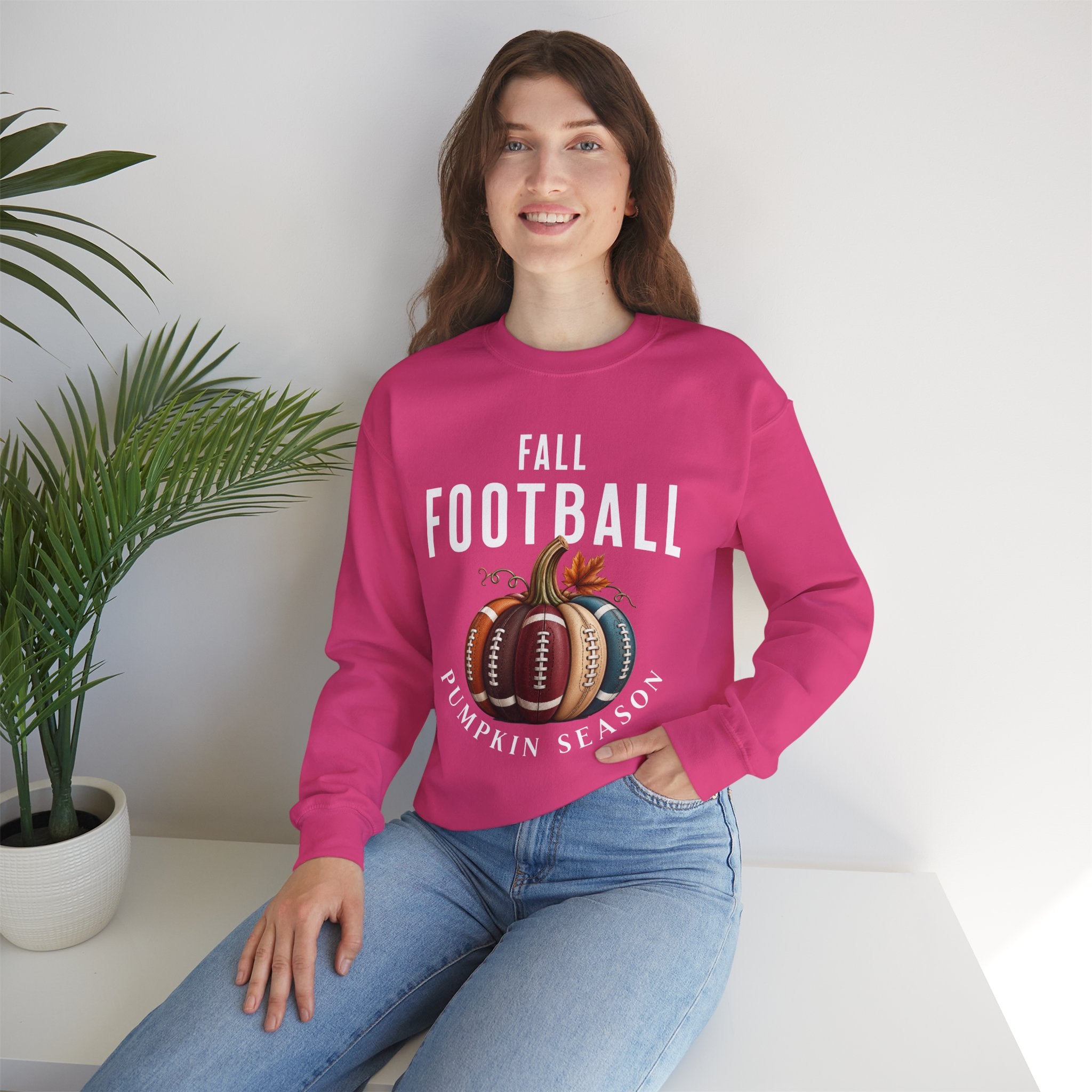 Fall Football Pumpkin Season Crewneck Sweatshirt