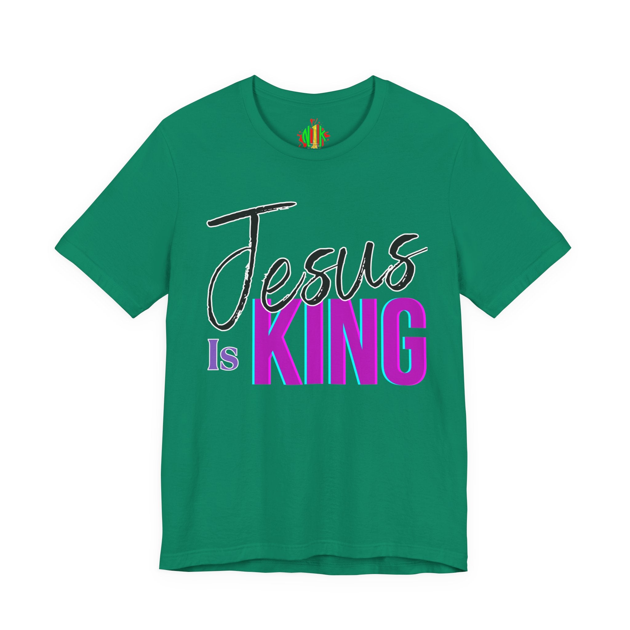 Faith-Inspired Unisex Tee | Jesus Is King Graphic T-Shirt, Christian Apparel, Religious Gift, Casual Wear, Church Outing