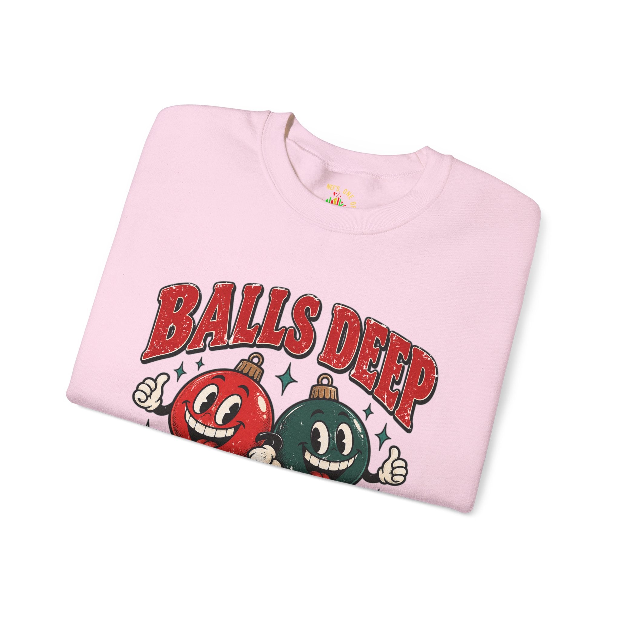 Balls Deep in Christmas Spirit Crewneck Sweatshirt