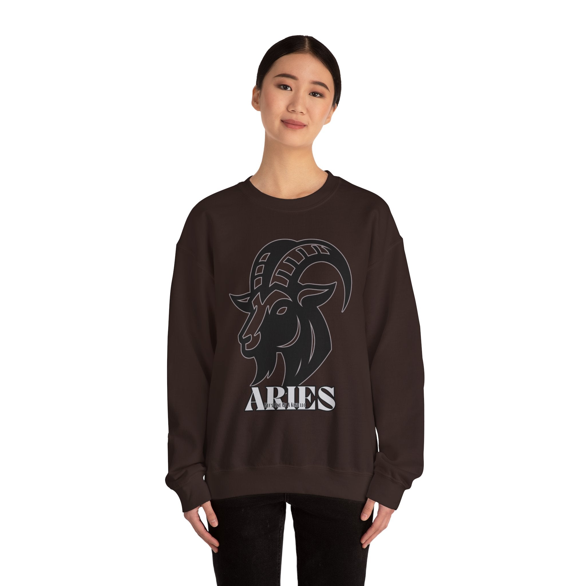 Aries Zodiac Unisex Casual Crewneck Sweatshirt