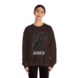 Aries Zodiac Unisex Casual Crewneck Sweatshirt