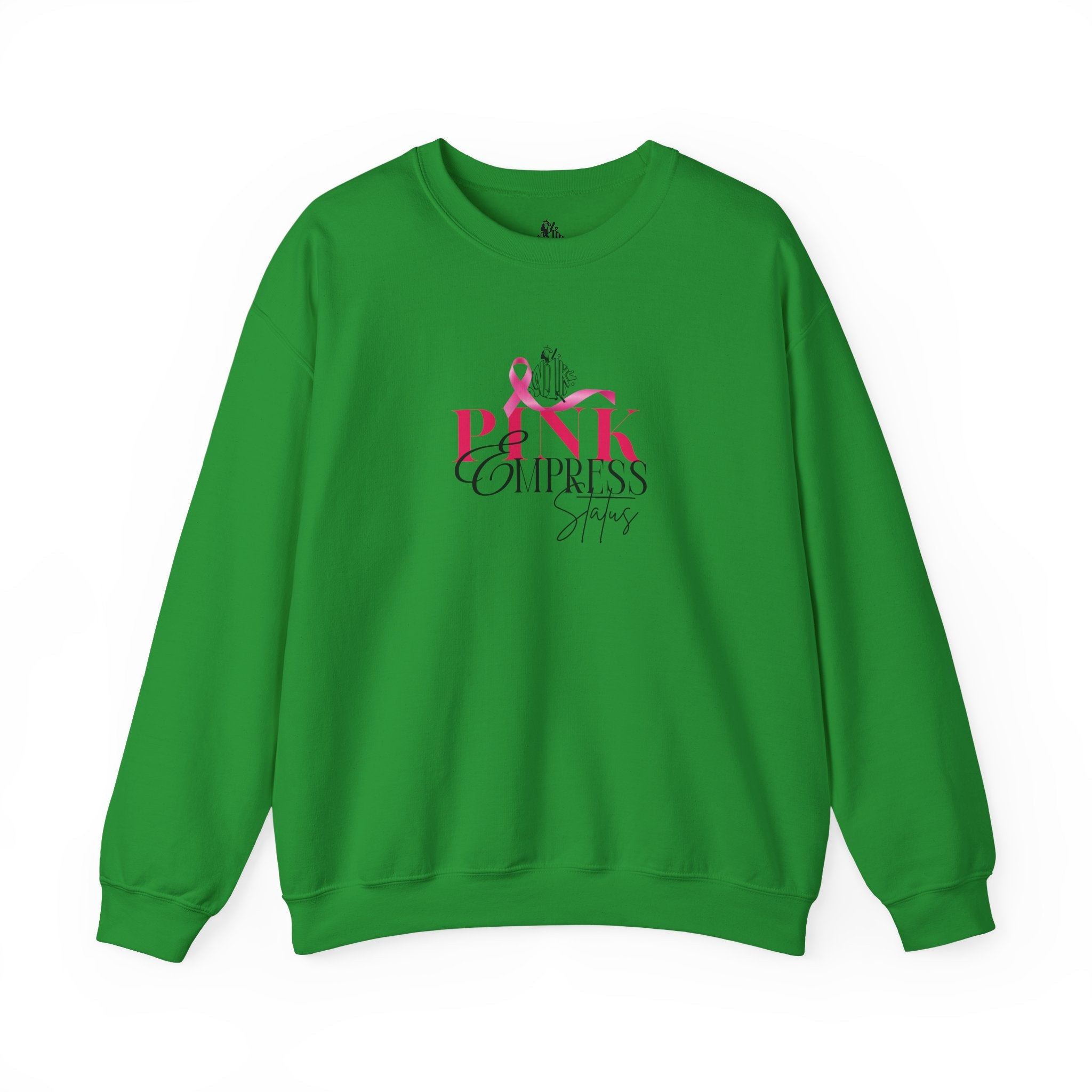 N1K Pink Empress Status Cancer Awareness Crewneck Sweatshirt - Pink Ribbon "PINK" Design