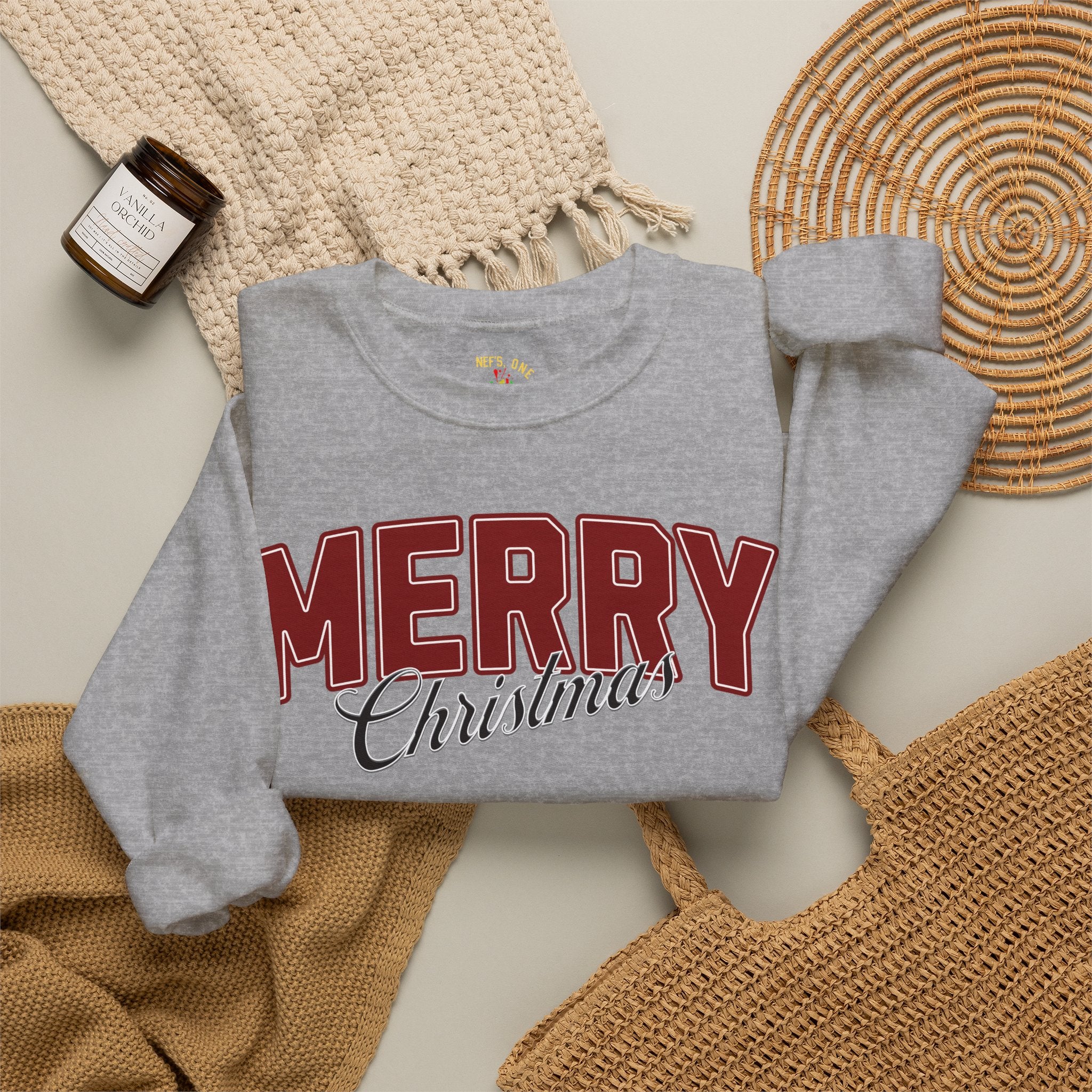 Merry Christmas Holiday Crewneck Sweatshirt