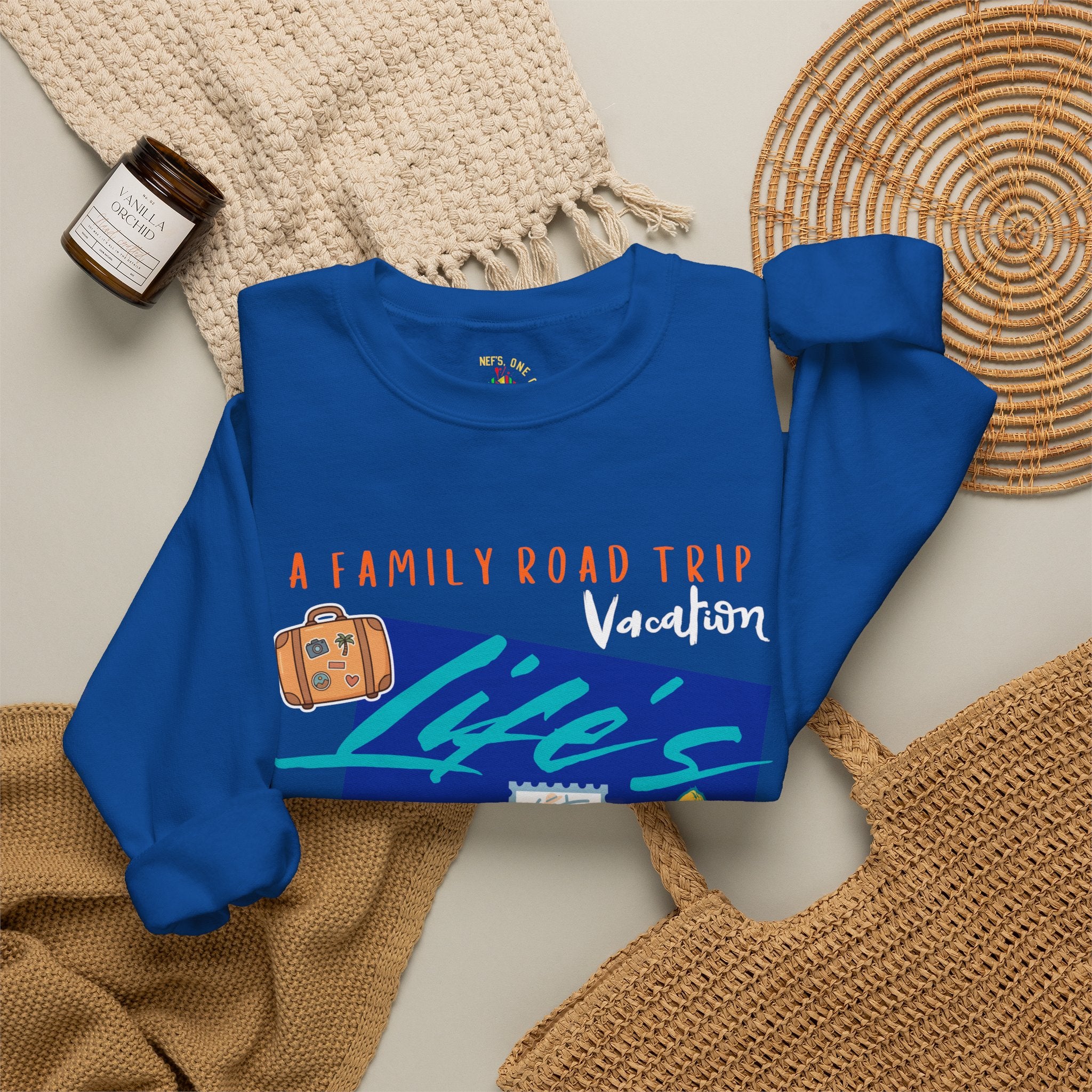 Road Trip T-Shirt — "Life's a Trip" Retro (Enter Family Name) on Back Travel Graphic