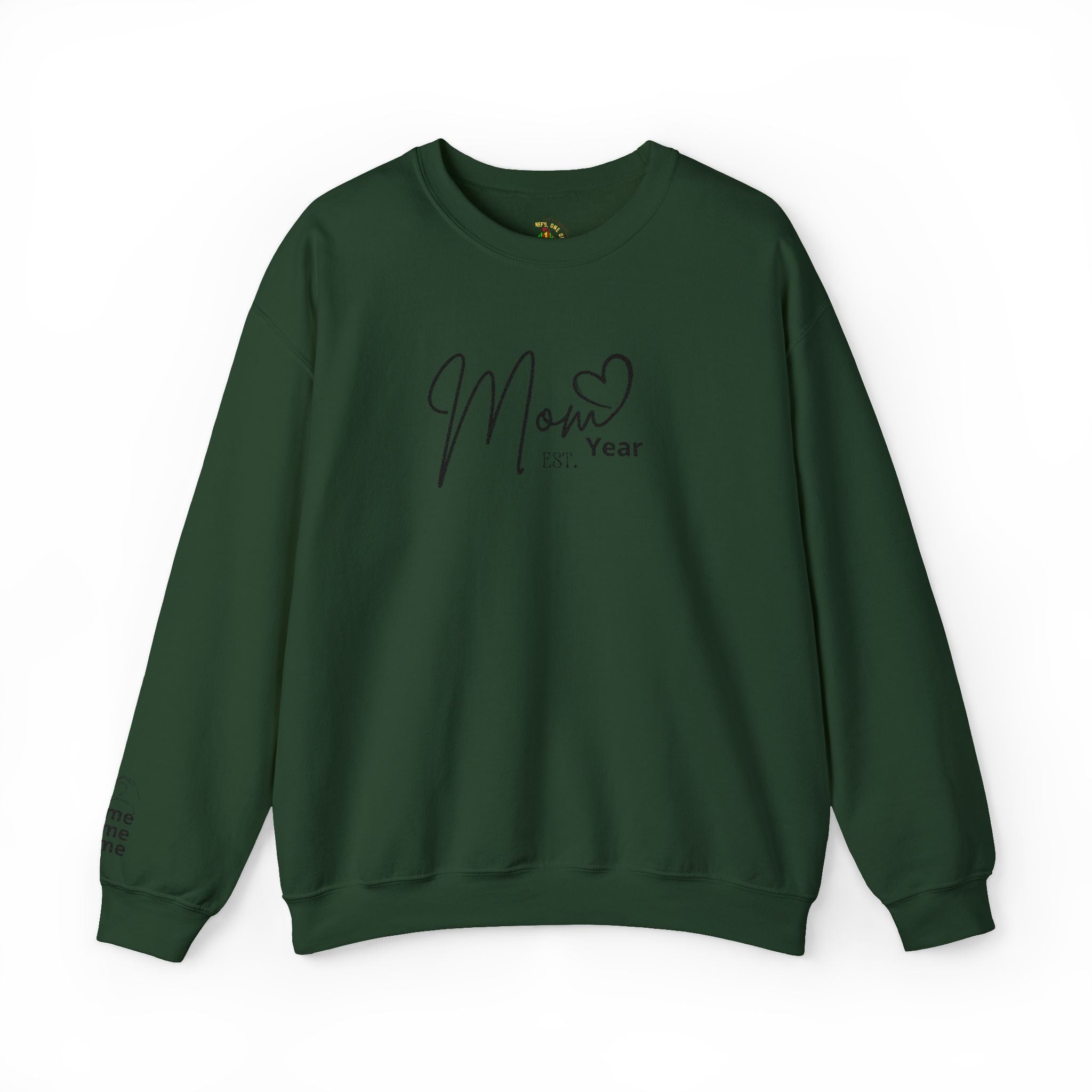 Mom Est. Year Embroidered Customizable Crewneck Sweatshirt