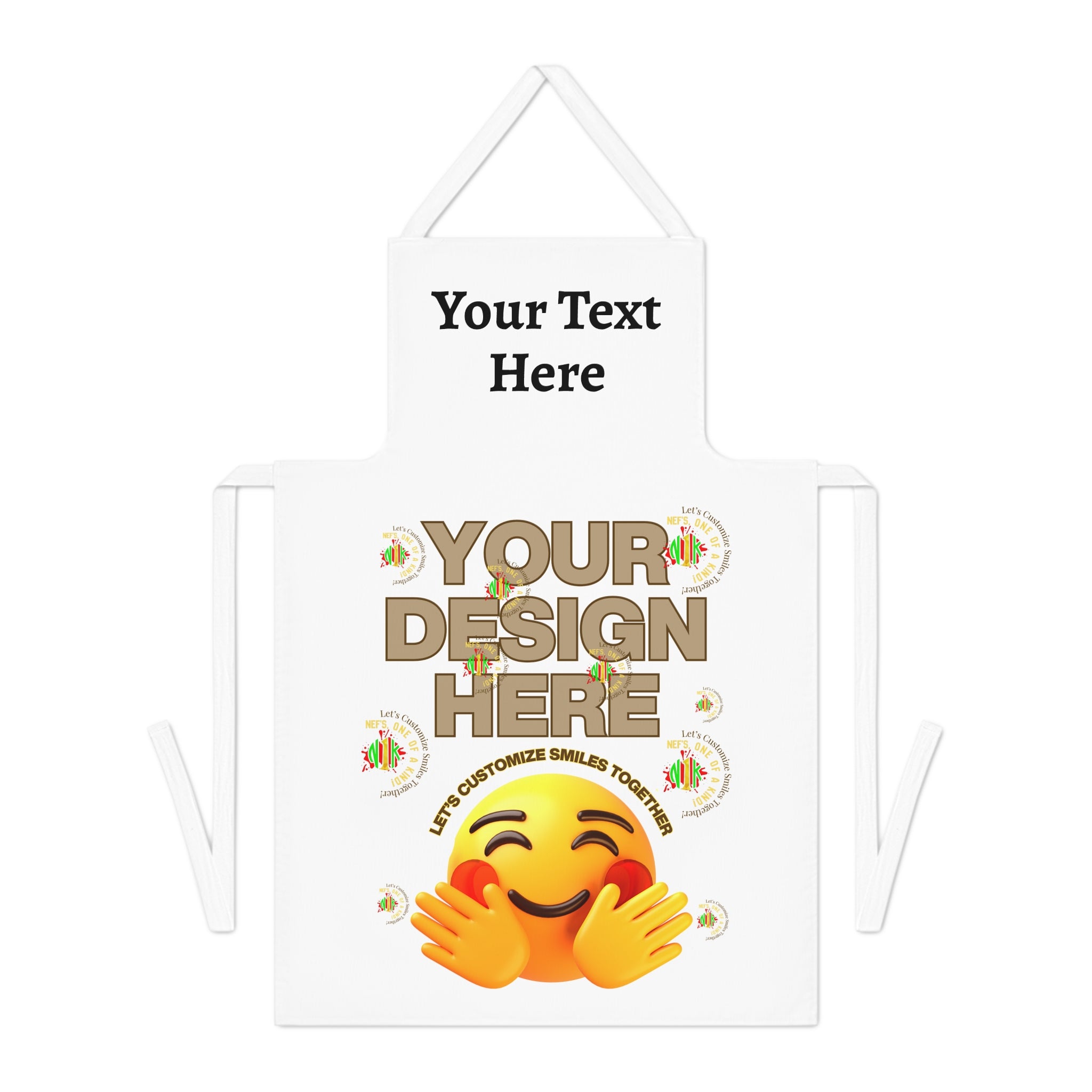 Adult Apron (AOP) - Add Image & Text