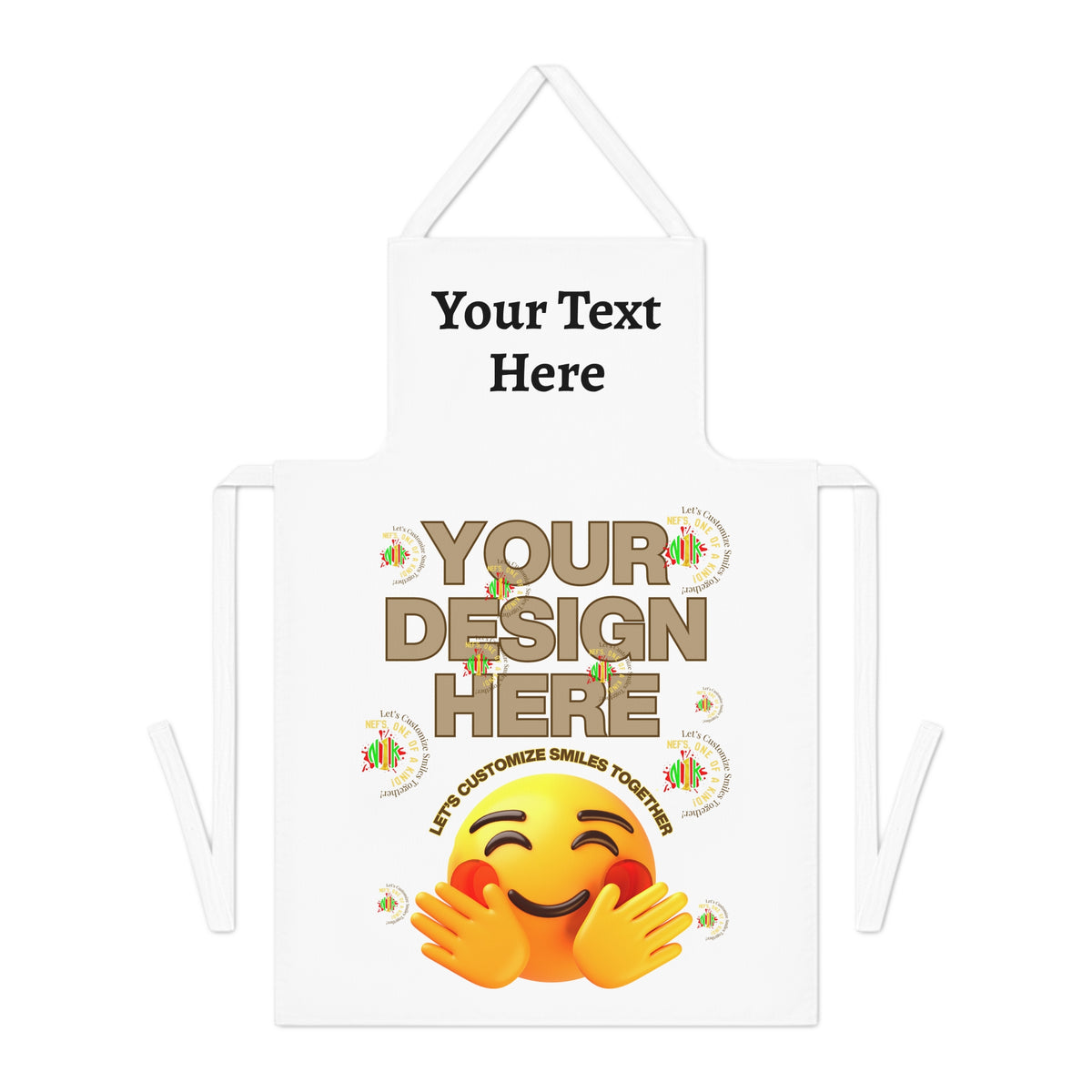 Adult Apron (AOP) - Add Image & Text