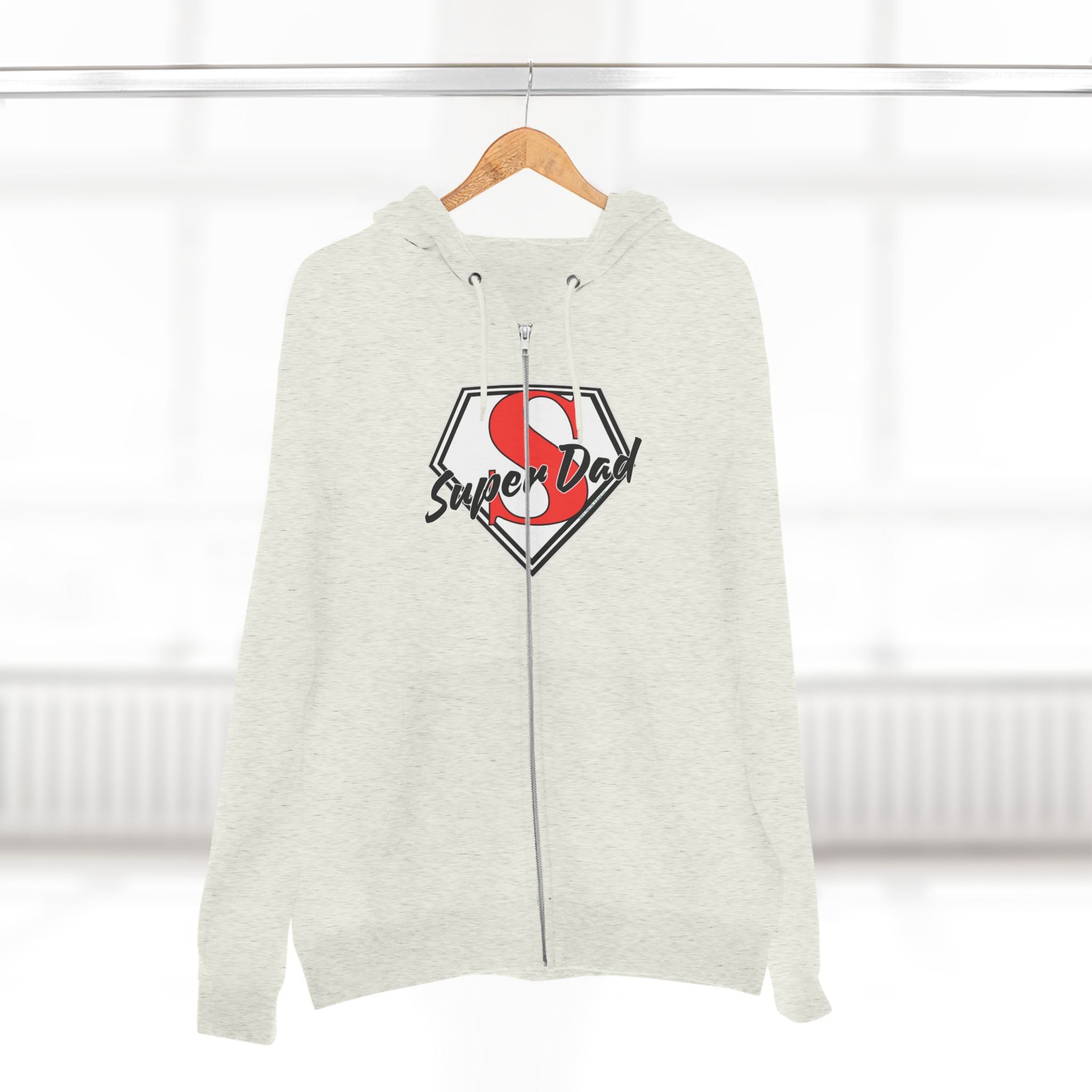 Super Dad Unisex Zip Hoodie | Perfect for Father's Day, Cool Dad Gifts, Family Outings, Casual Wear, Birthday Present