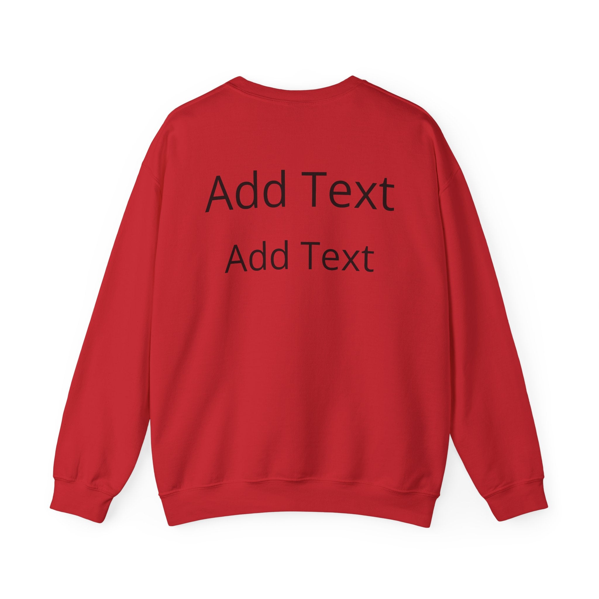 Personalized Photo Crewneck Sweatshirt — Custom Photo Front, 'Add Text' Back