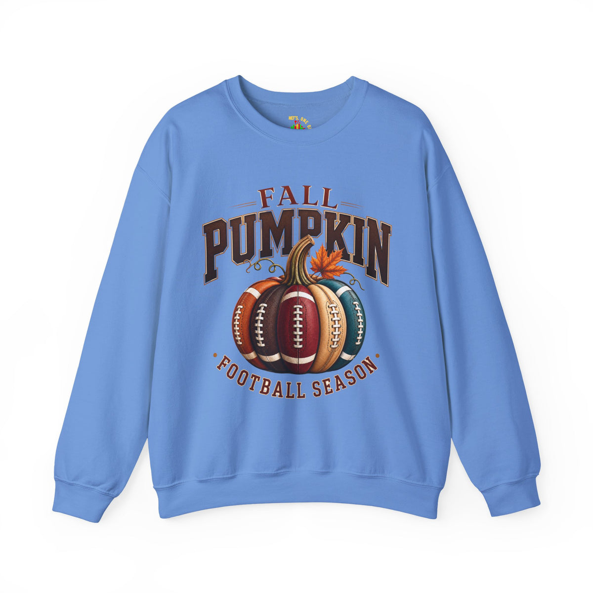 Fall Pumpkin Football Season Crewneck Sweatshirt