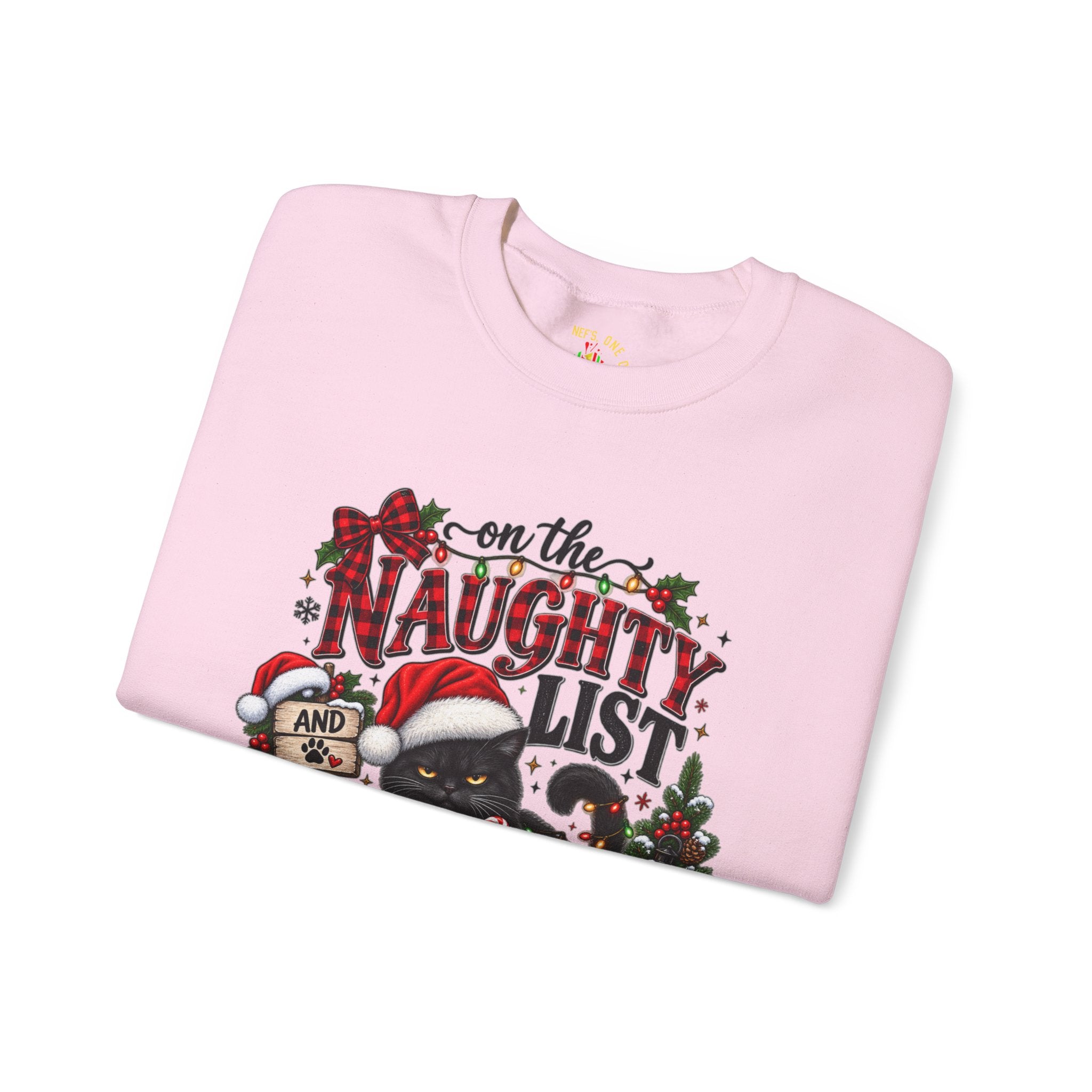On the Naughty List Christmas Crewneck Sweatshirt