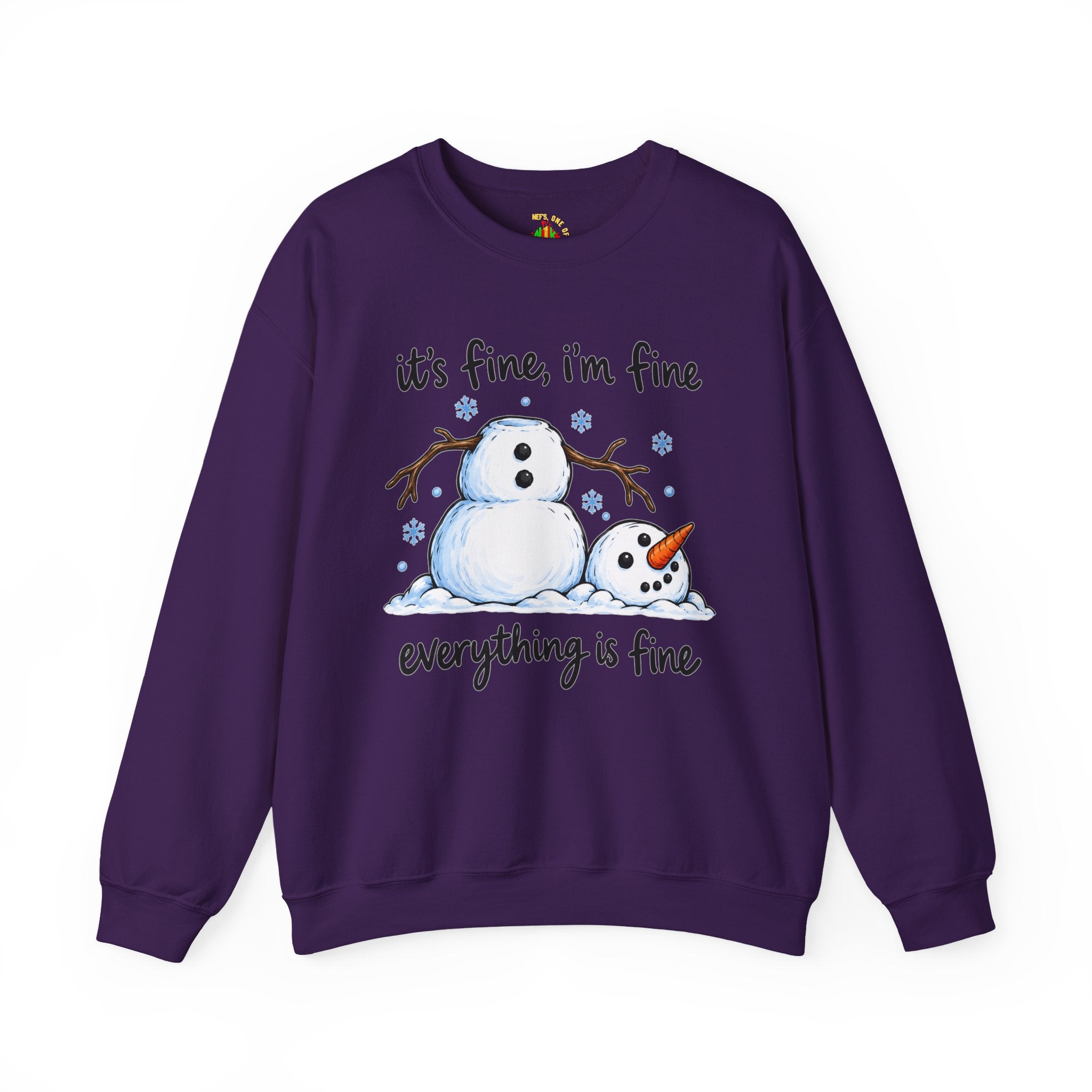 It’s Fine, I’m Fine, Everything Is Fine Snowman Christmas Sweatshirt