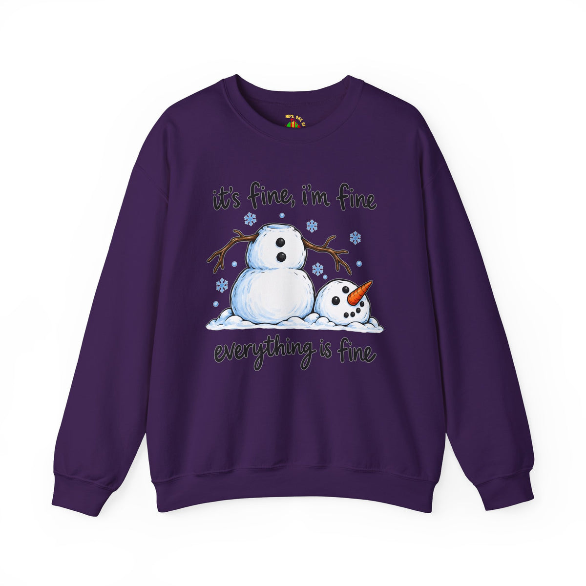 It’s Fine, I’m Fine, Everything Is Fine Snowman Christmas Sweatshirt