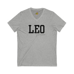 Leo Season Zodiac Unisex V-Neck Tee - Perfect for Astrology Lovers, Birthday Gift, Casual Wear, Zodiac Sign Apparel, Horoscope Tee