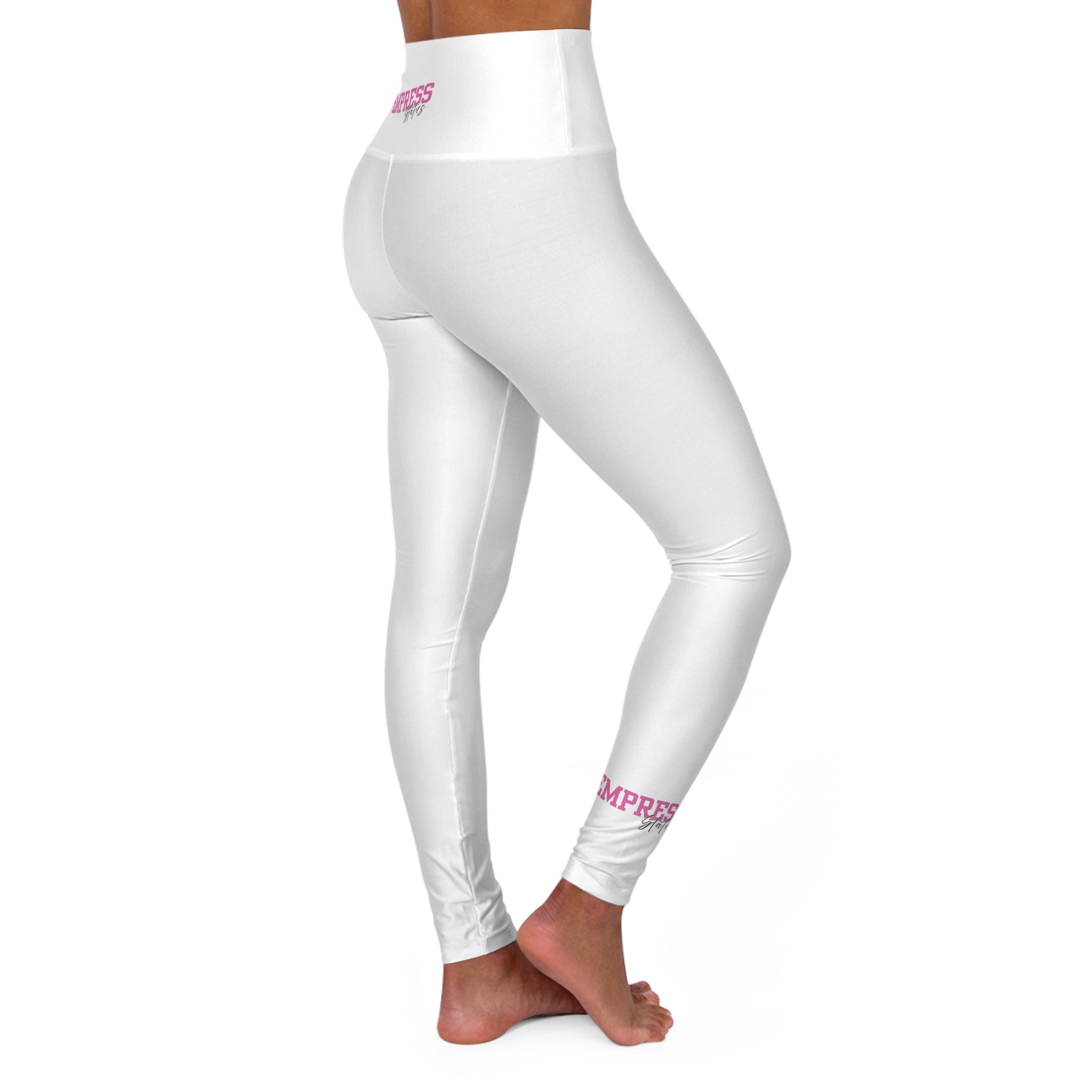 Empress Power High-Waisted Yoga Leggings — White Athletic ActivewearAll Over PrintsEmpress Power High-Waisted Yoga Leggings