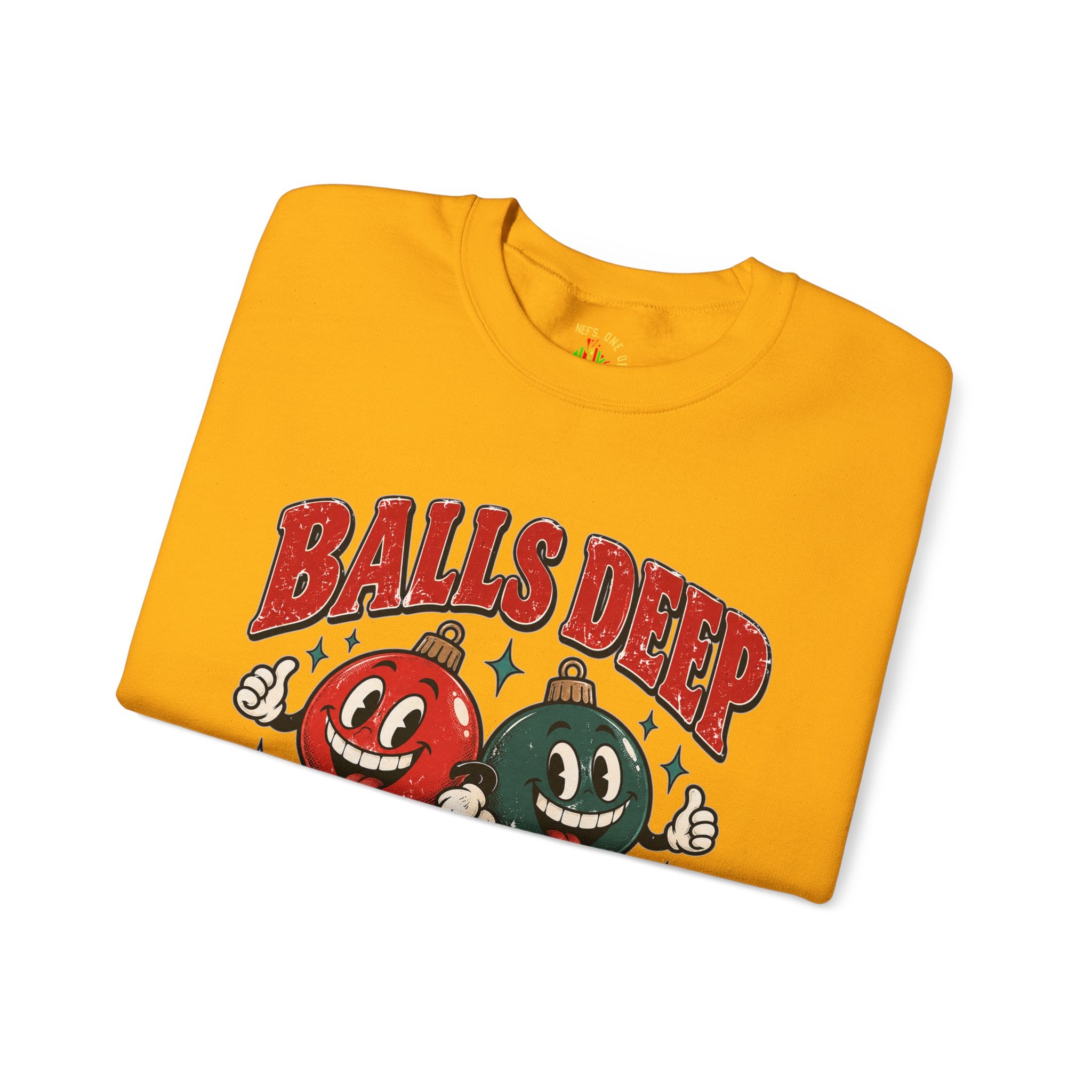 Balls Deep in Christmas Spirit Crewneck Sweatshirt
