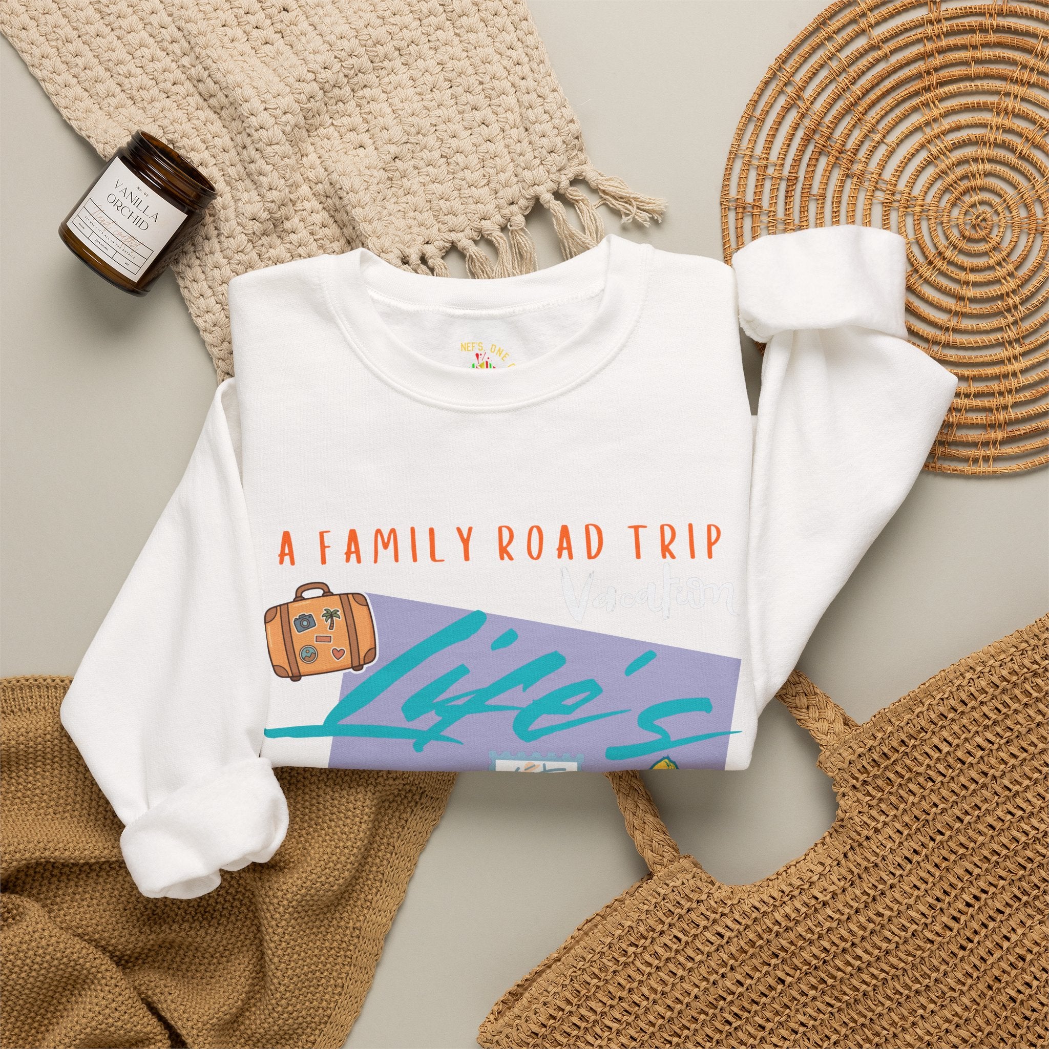 Road Trip T-Shirt — "Life's a Trip" Retro (Enter Family Name) on Back Travel Graphic