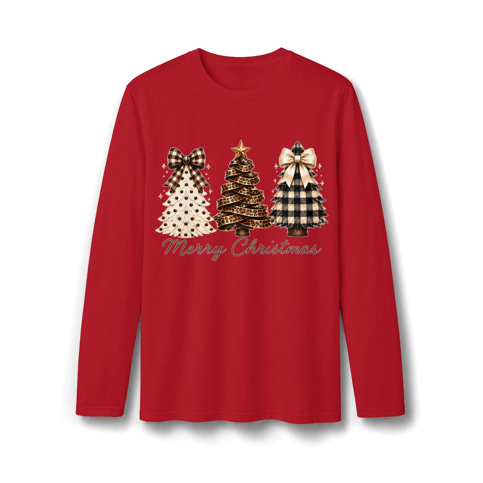 Merry Christmas Gingerbread Christmas Tree Long Sleeve T-Shirt