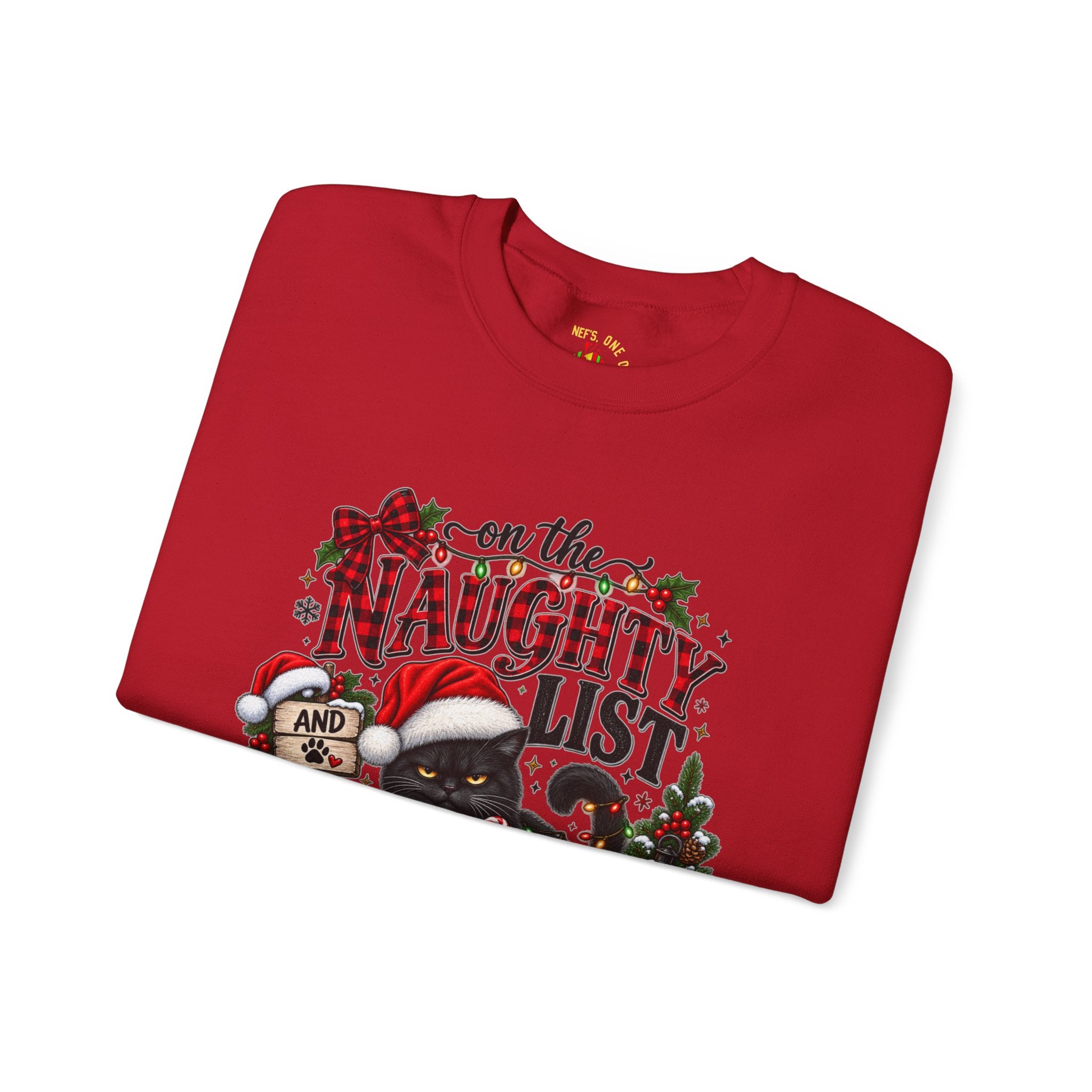 On the Naughty List Christmas Crewneck Sweatshirt