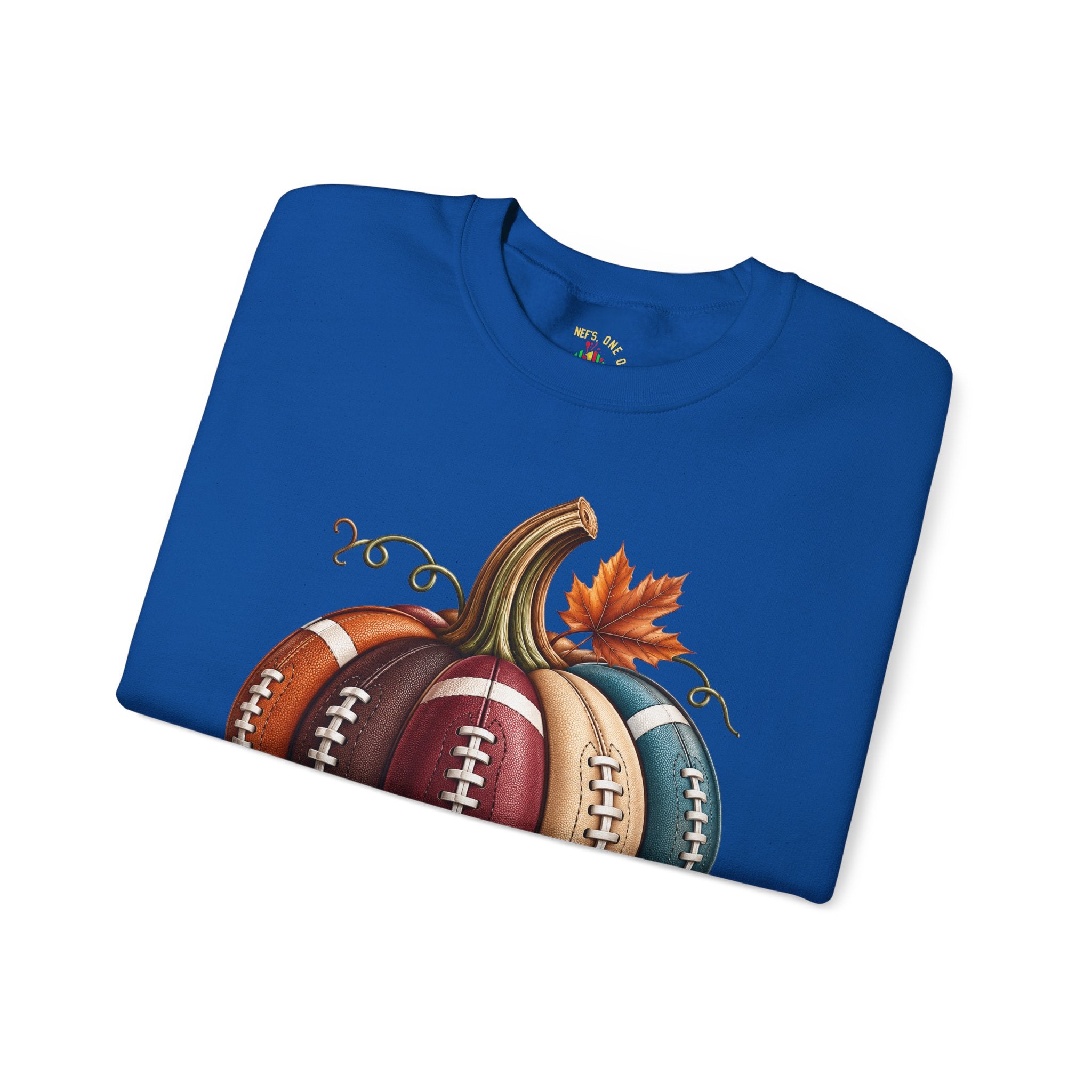 Fall Football Pumpkin Crewneck Sweatshirt