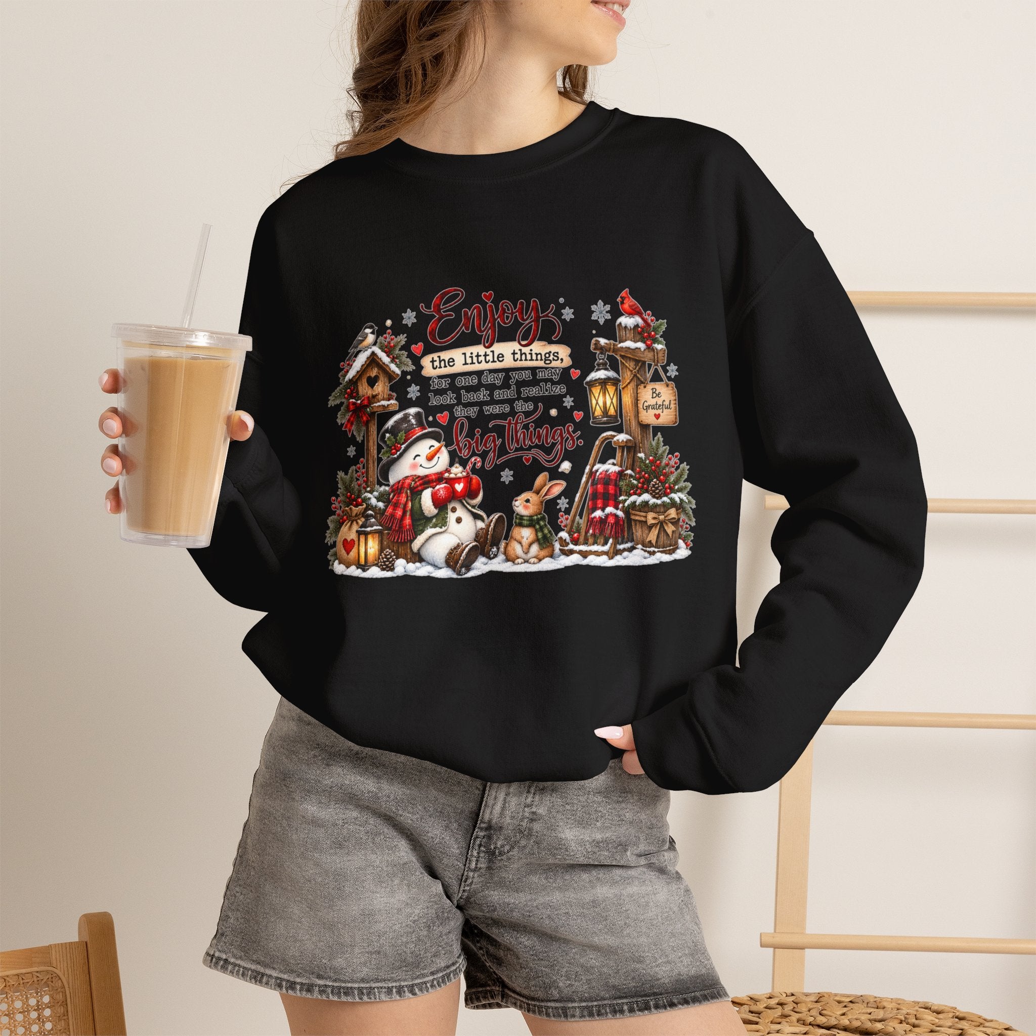 Enjoy the Little Things Christmas Crewneck Sweatshirt