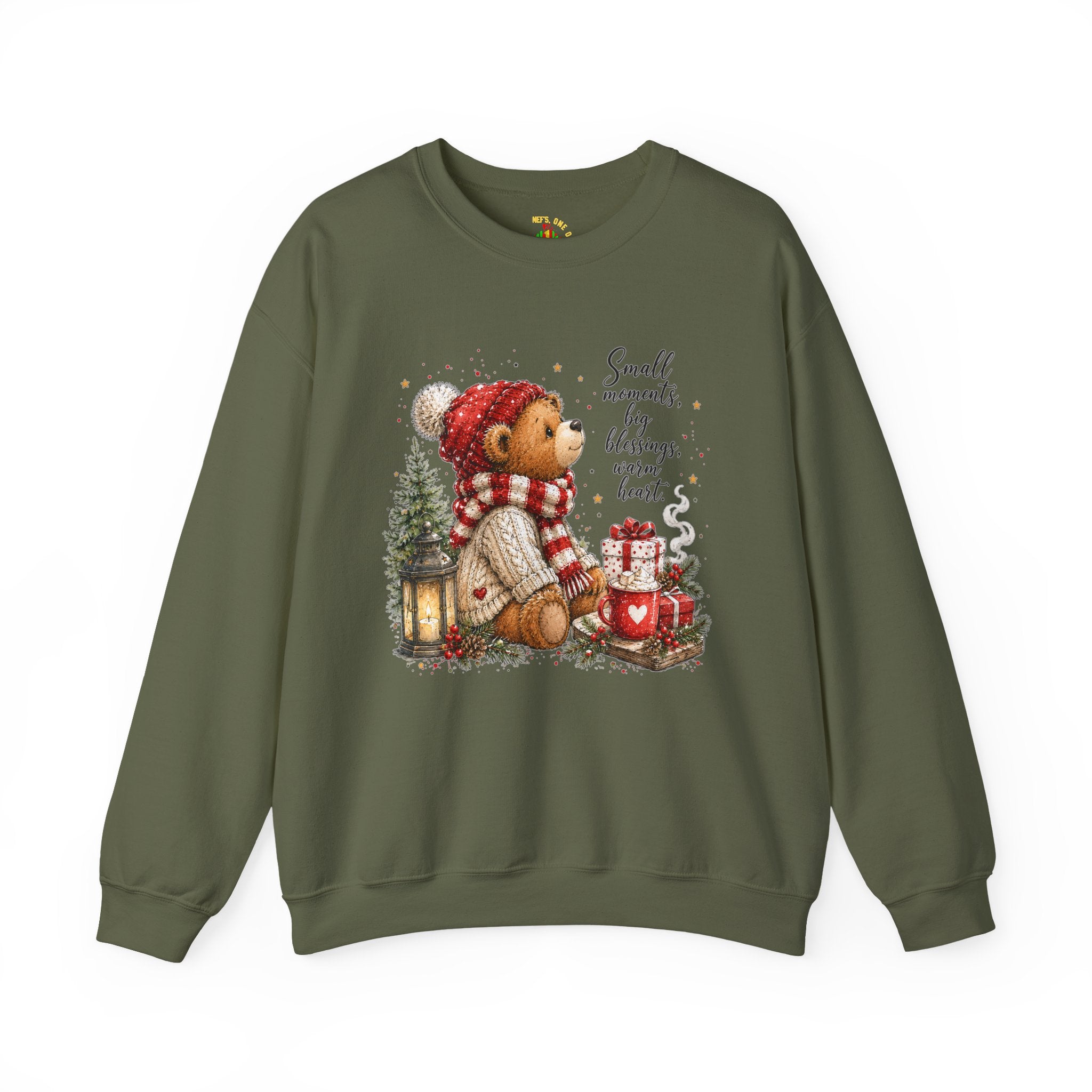 Christmas Bear Crewneck Sweatshirt – Cozy Holiday Teddy Bear Design