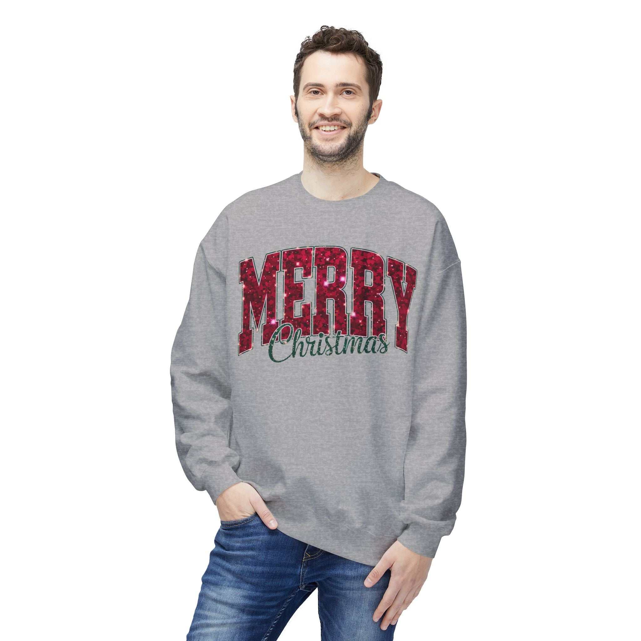 Merry Christmas Plaid Crewneck SweatshirtSweatshirtMerry Christmas Plaid