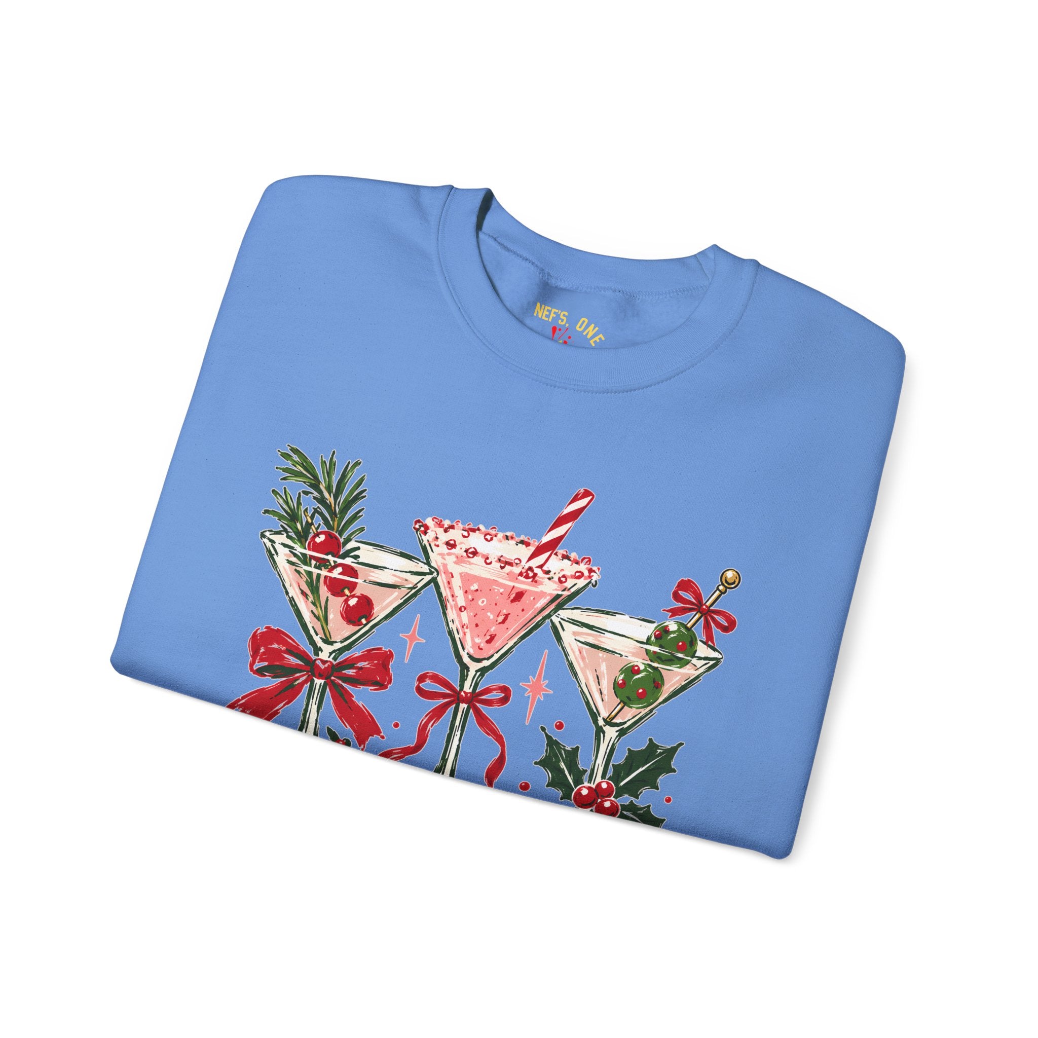 Merry Martinis Christmas Cocktail Crewneck Sweatshirt