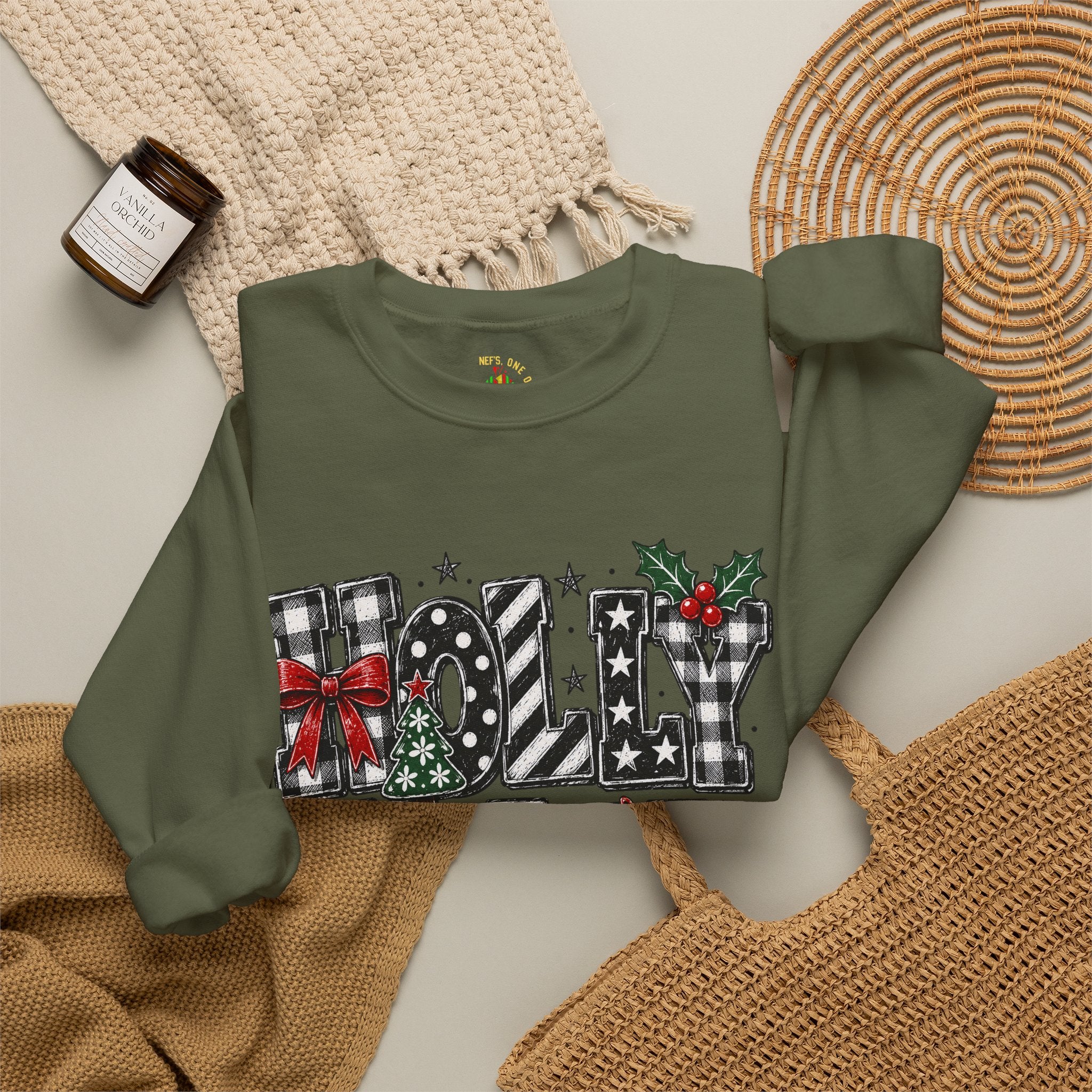 Merry Noel Christmas Reindeer Crewneck Sweatshirt