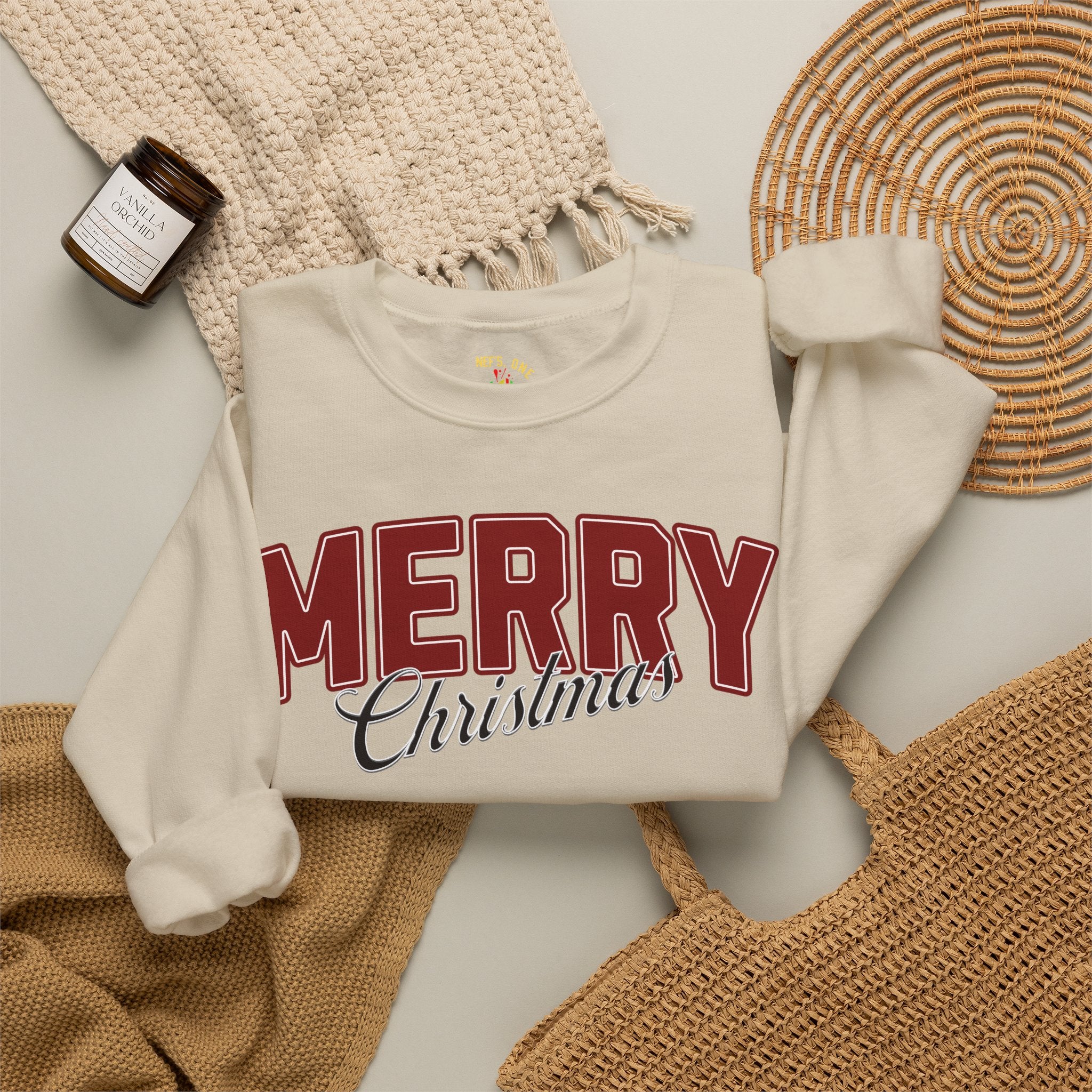 Merry Christmas Holiday Crewneck Sweatshirt