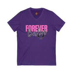 Forever Besties V-Neck Tee, Friendship Gift, Best Friend Shirt, Cute Casual Wear, Birthday or Celebration Top