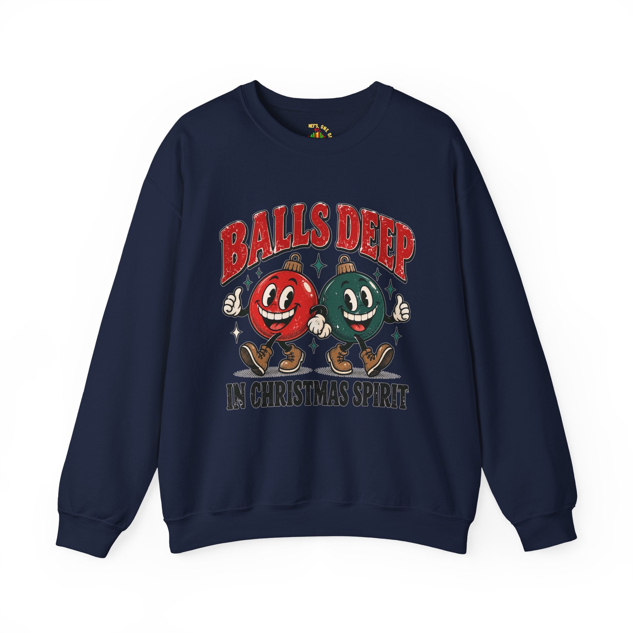 Balls Deep in Christmas Spirit Crewneck Sweatshirt