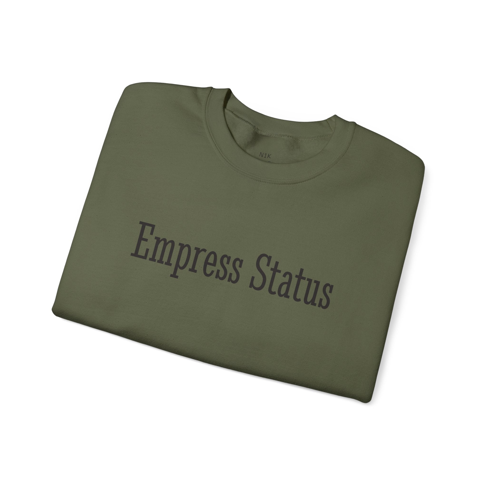 Empress Status Black Glitter Print Unisex Heavy Blend™ Crewneck Sweatshirt