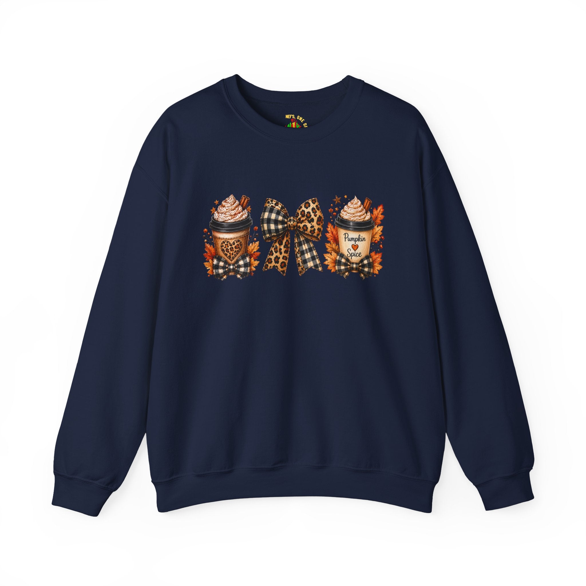 Festive Leopard Bow Christmas Crewneck Sweatshirt