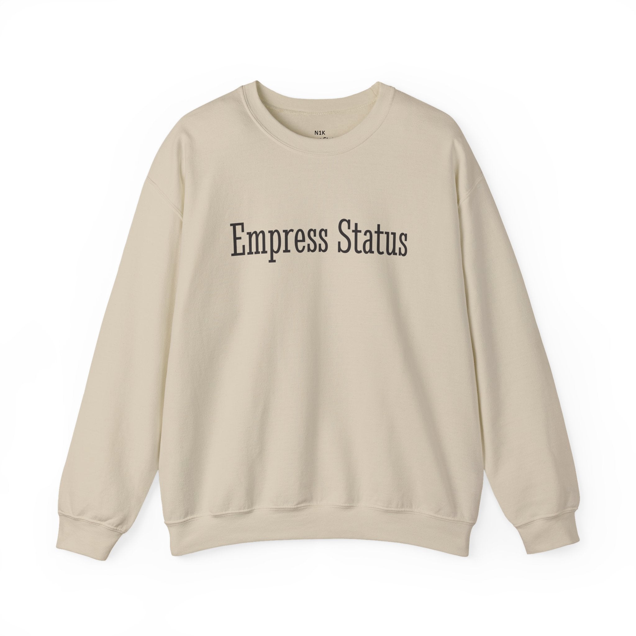 Empress Status Black Glitter Print Unisex Heavy Blend™ Crewneck Sweatshirt