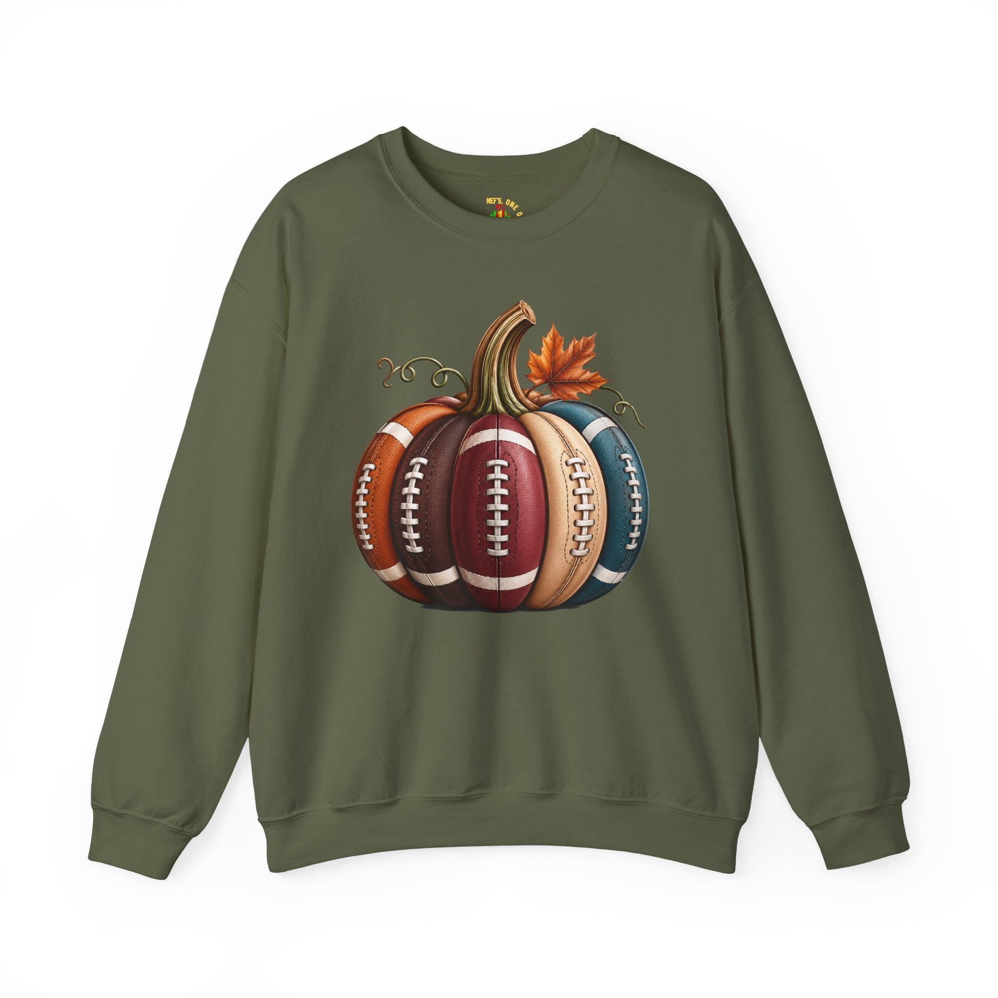 Fall Football Pumpkin Crewneck Sweatshirt
