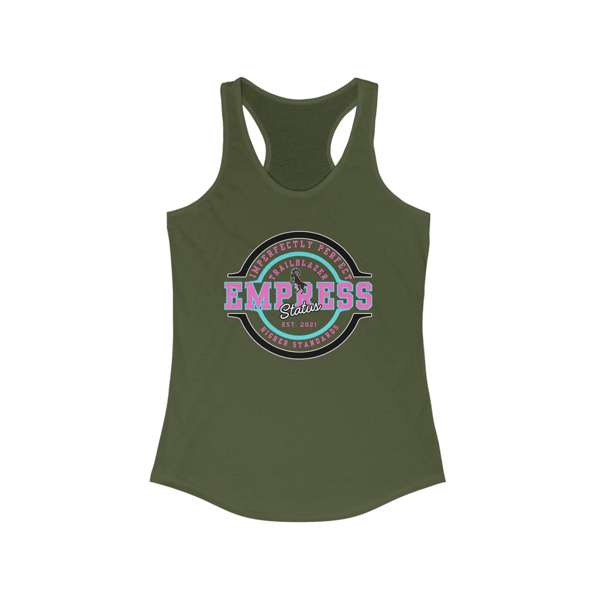 Empress Status Racerback Tank, Women's Fitness Shirt, Gift for Her, Casual Wear, Birthday, Workout Top, Empowerment Tee