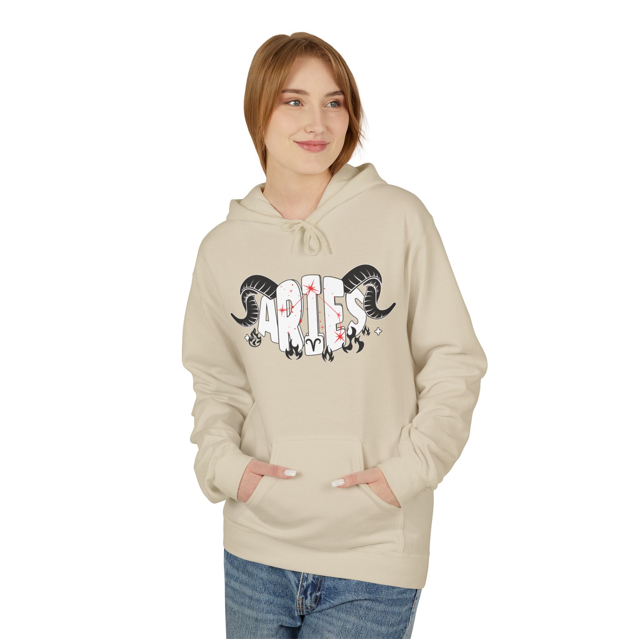 Aries Ram Zodiac Hoodie — Astrological Sign Graphic Pullover
