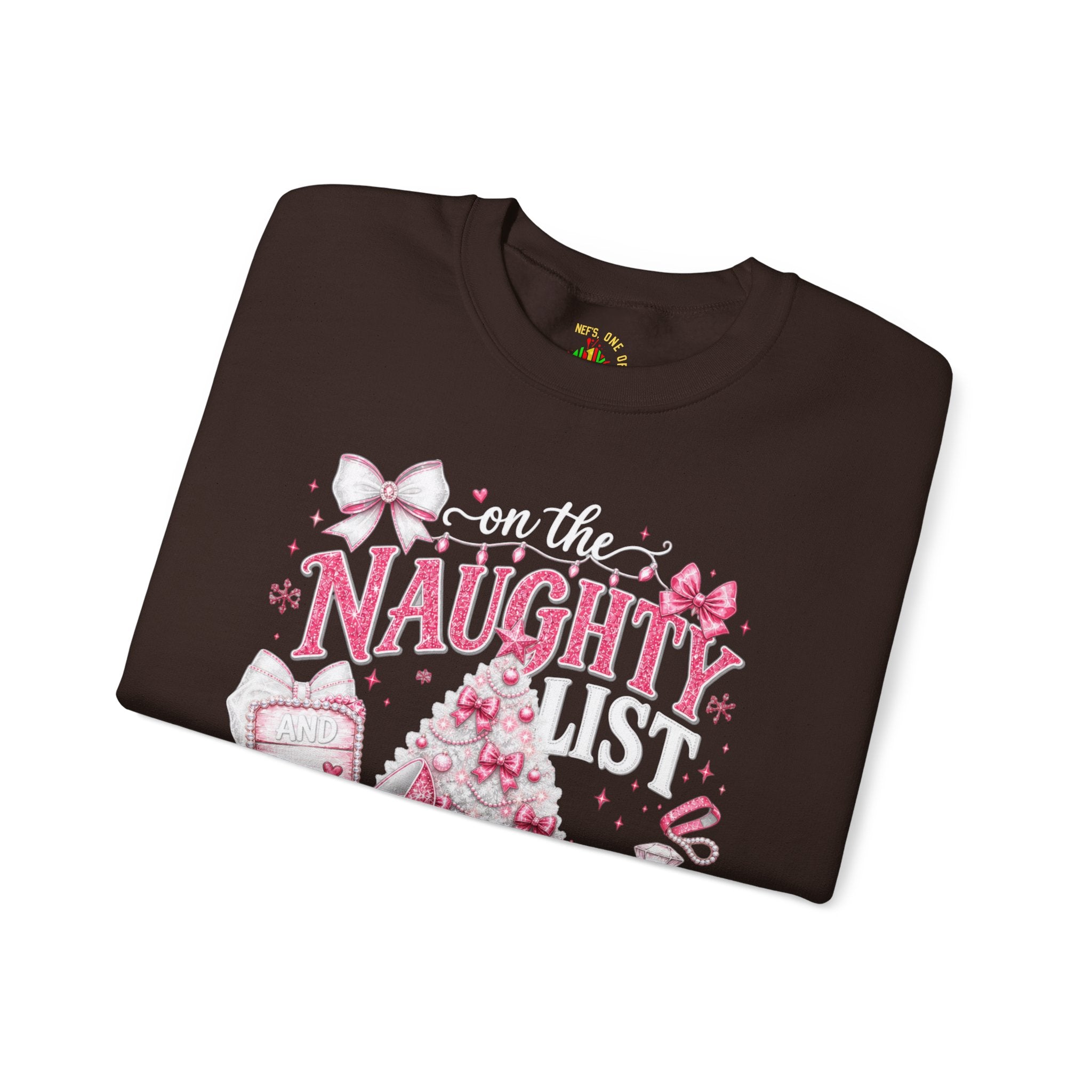 On the Naughty List Christmas Crewneck Sweatshirt