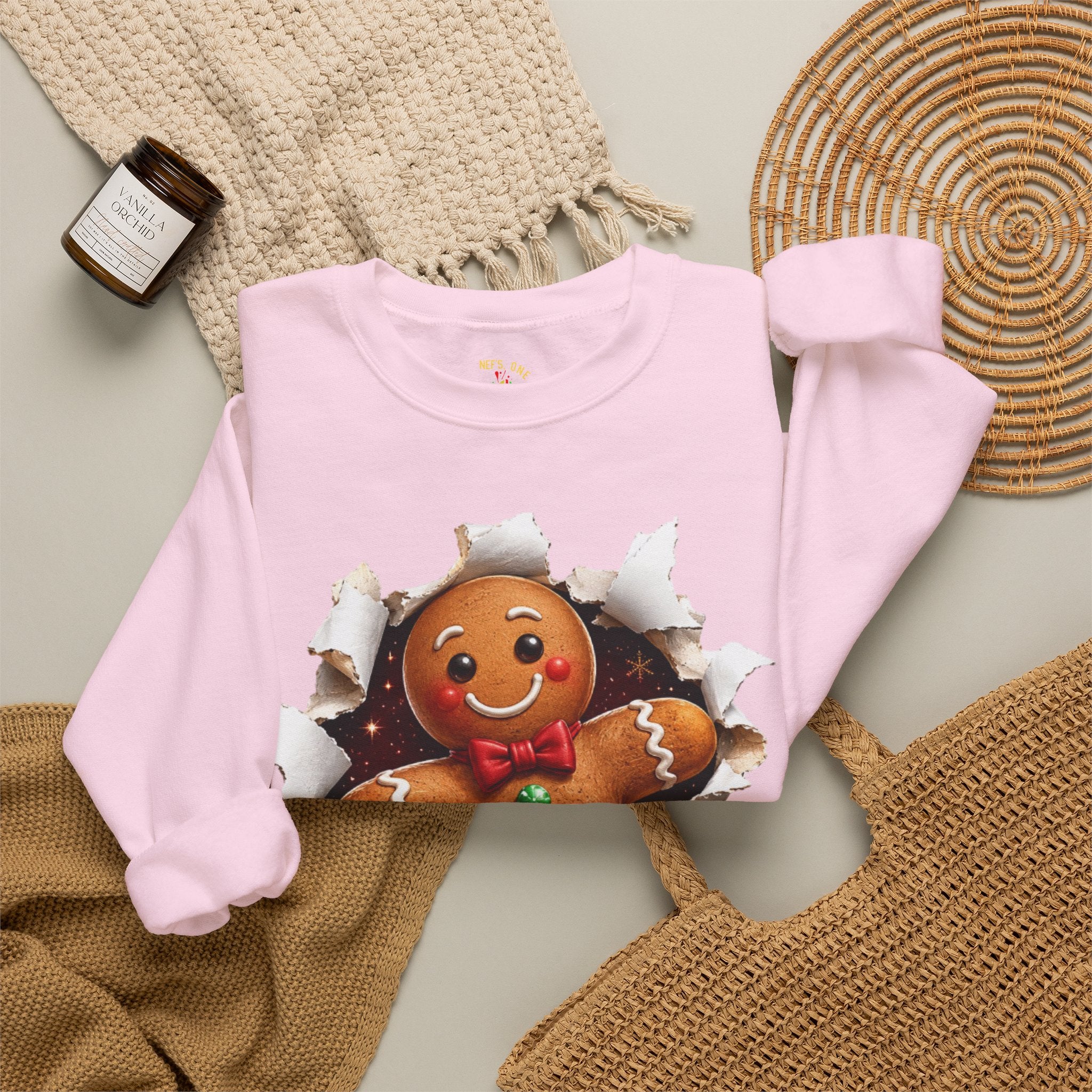 Gingerbread Man Christmas Crewneck Sweatshirt