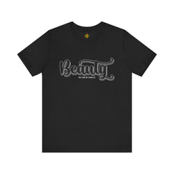 Beauty with the Beast Valentine Casual, Soft Unisex Jersey Short Sleeve Tee