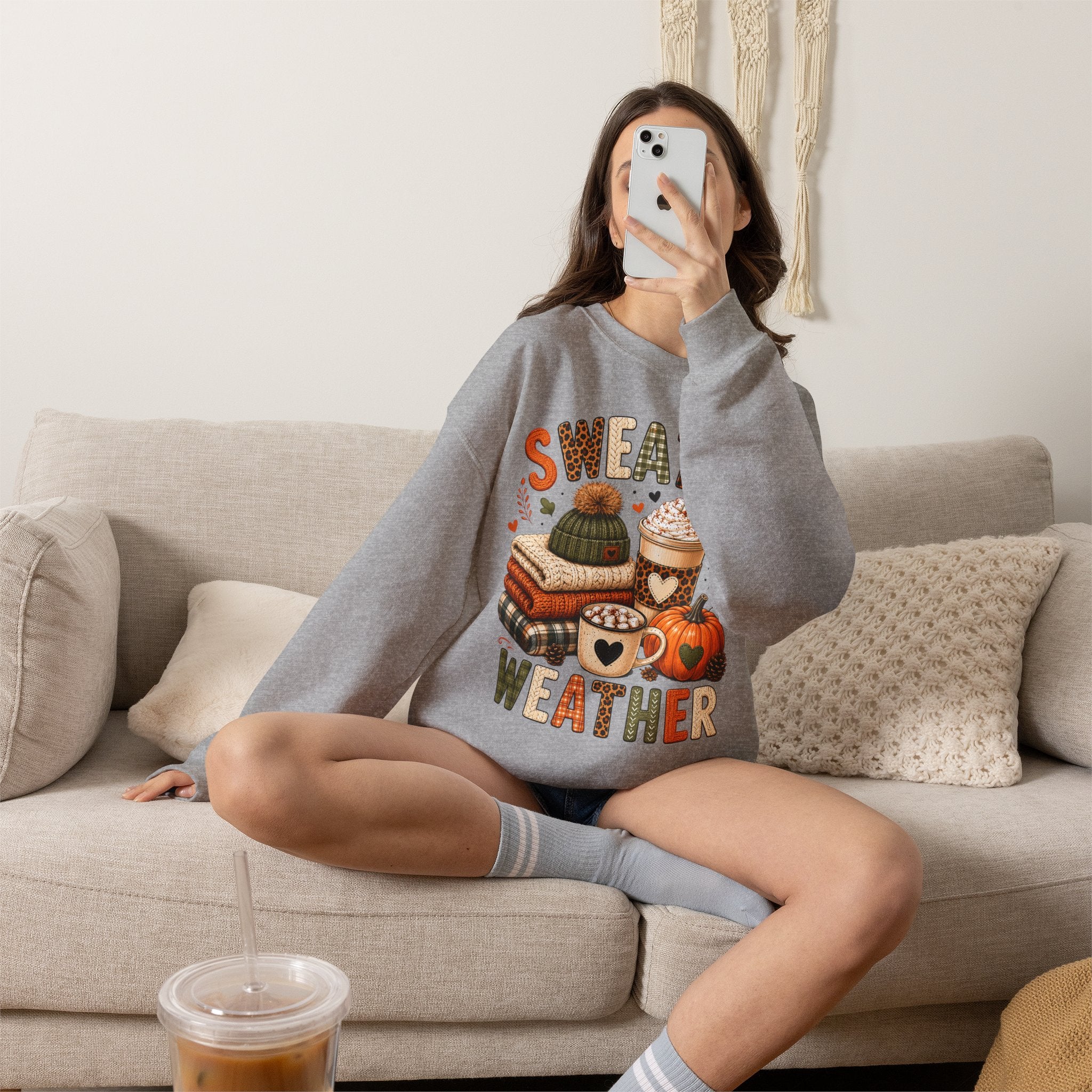 Sweater Weather Autumn Crewneck Sweatshirt