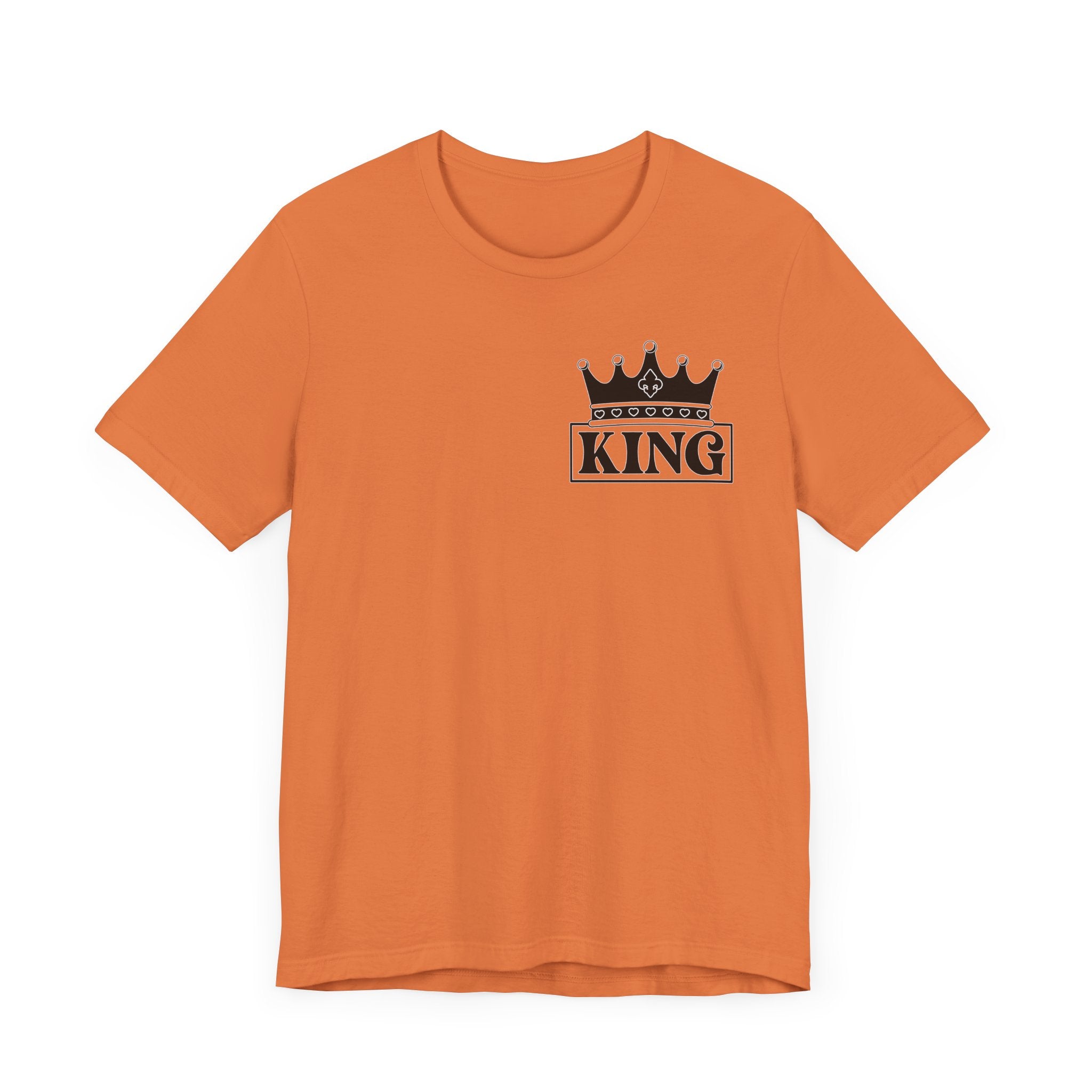 King with his Queen Valentine Casual Soft Unisex Jersey Crew Neck Short Sleeve Tee