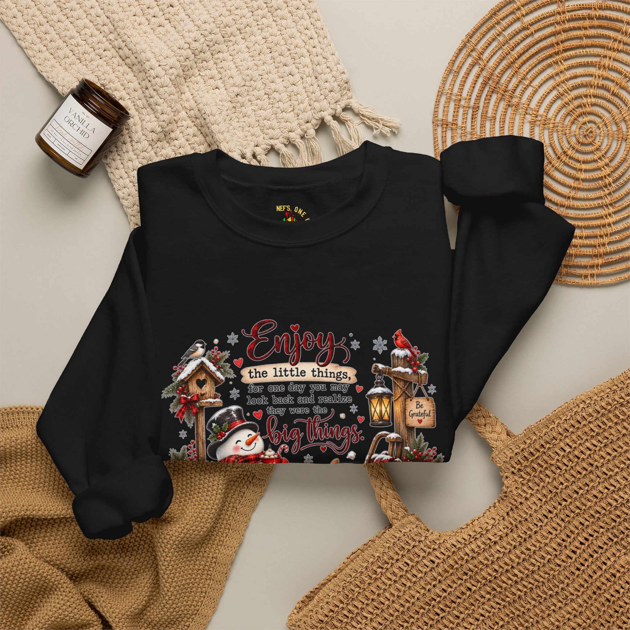 Enjoy the Little Things Christmas Crewneck Sweatshirt