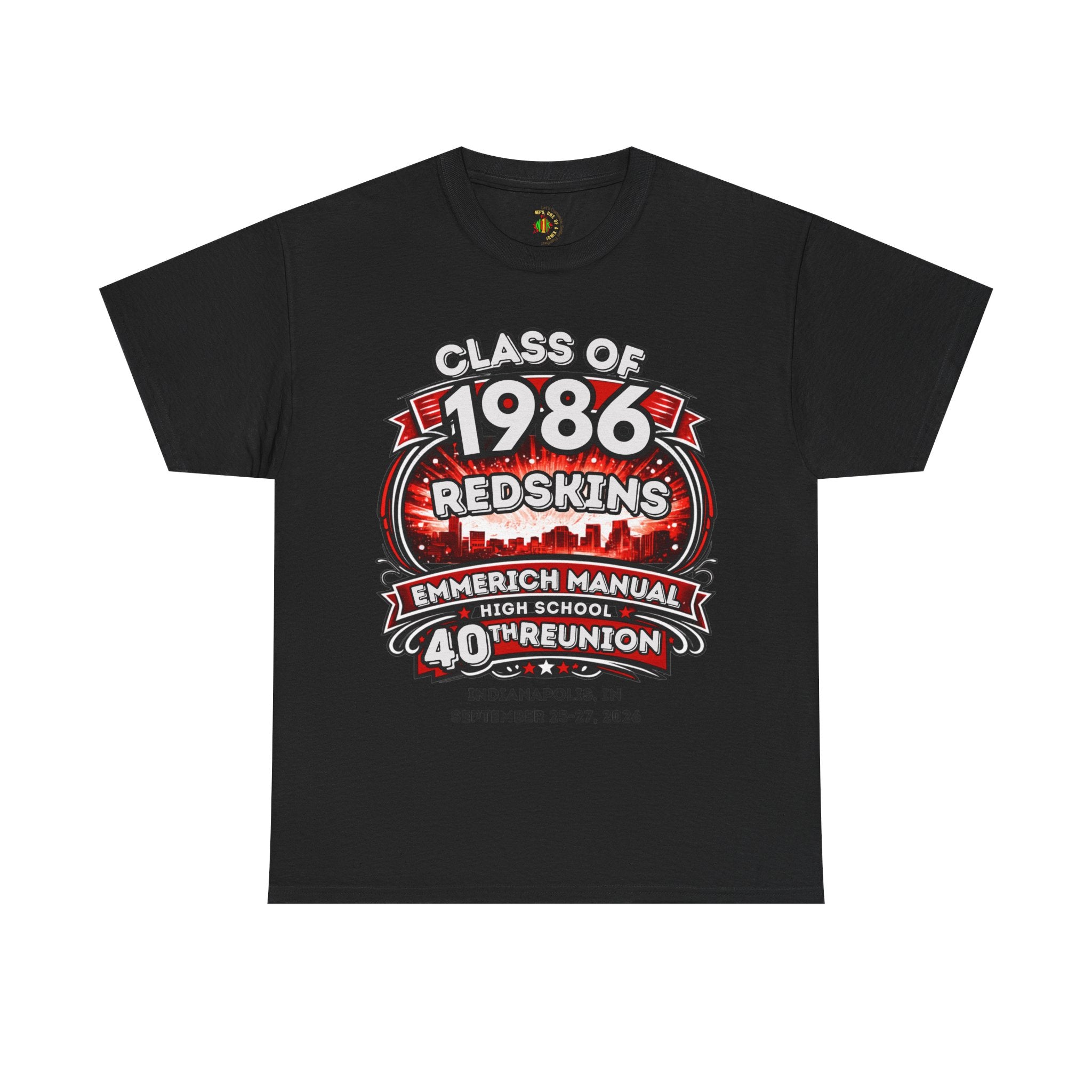 Up to 5x Class of 1986 Reunion T-Shirt — 40th Anniversary Redskins Emmerich Manual - Another Customized Smile