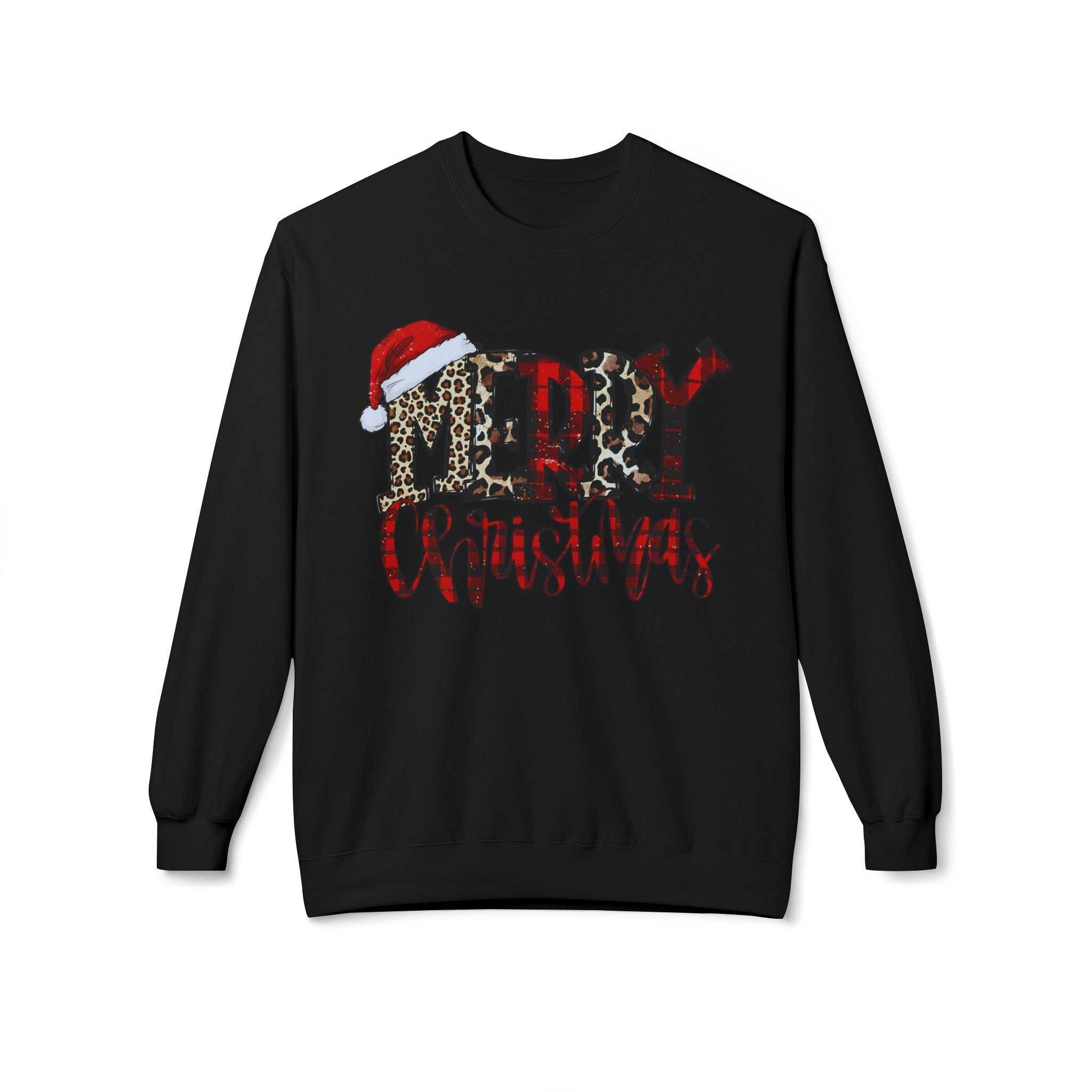 Merry Christmas Leopard Plaid SweatshirtSweatshirtMerry Christmas Leopard Plaid