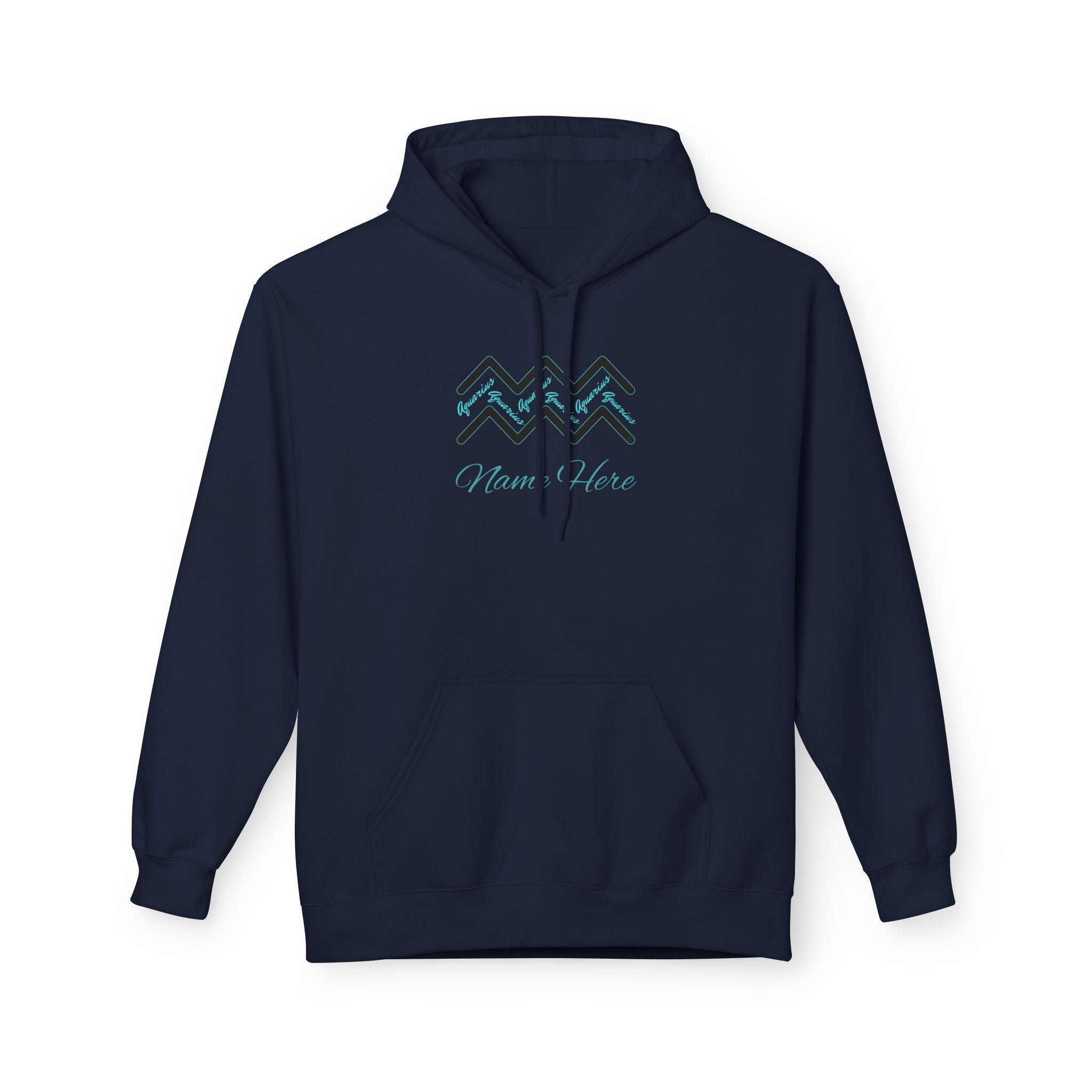 Customizable Aquarius Zodiac Hoodie — "Your Name Here" Watering Design