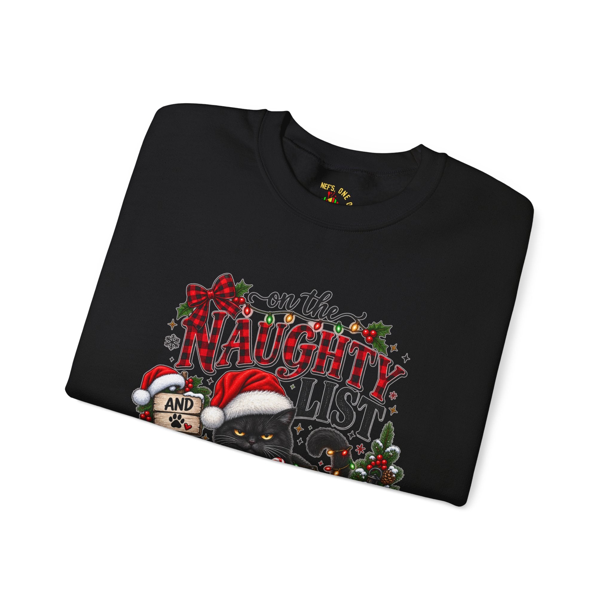 On the Naughty List Christmas Crewneck Sweatshirt