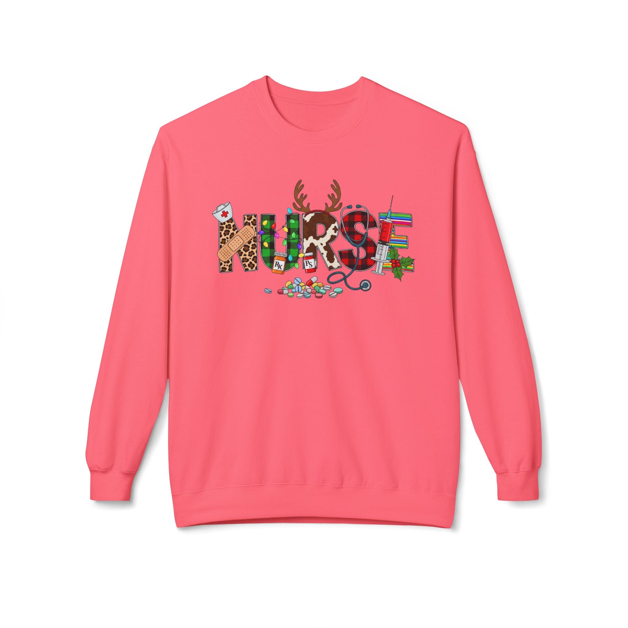 Nurse Christmas Crewneck Sweatshirt – Festive Medical Holiday Gift